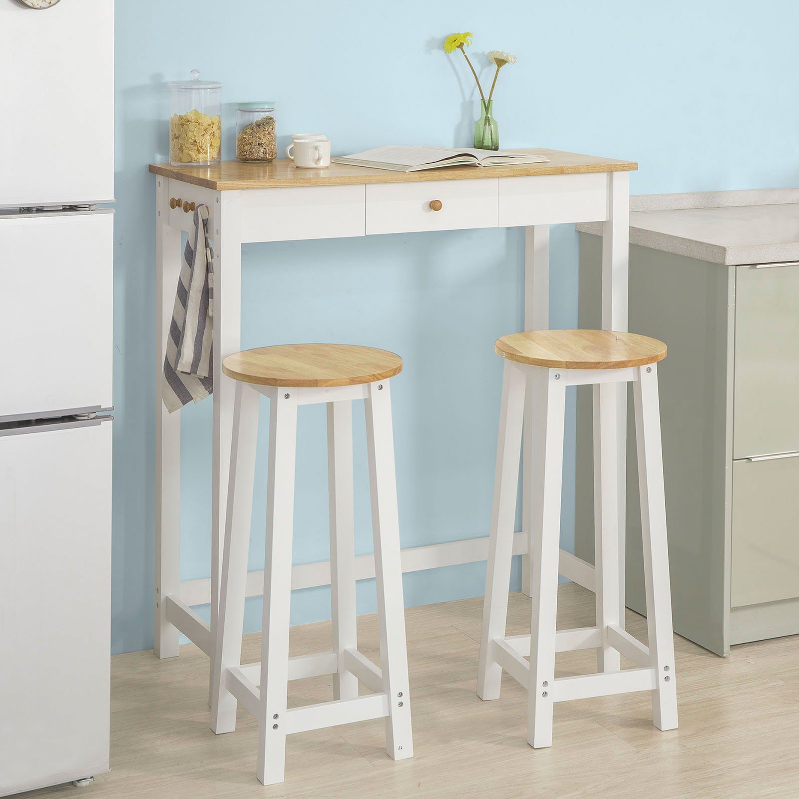 SoBuy Bartisch FWT50, 3-teilig Stehtisch mit günstig online kaufen