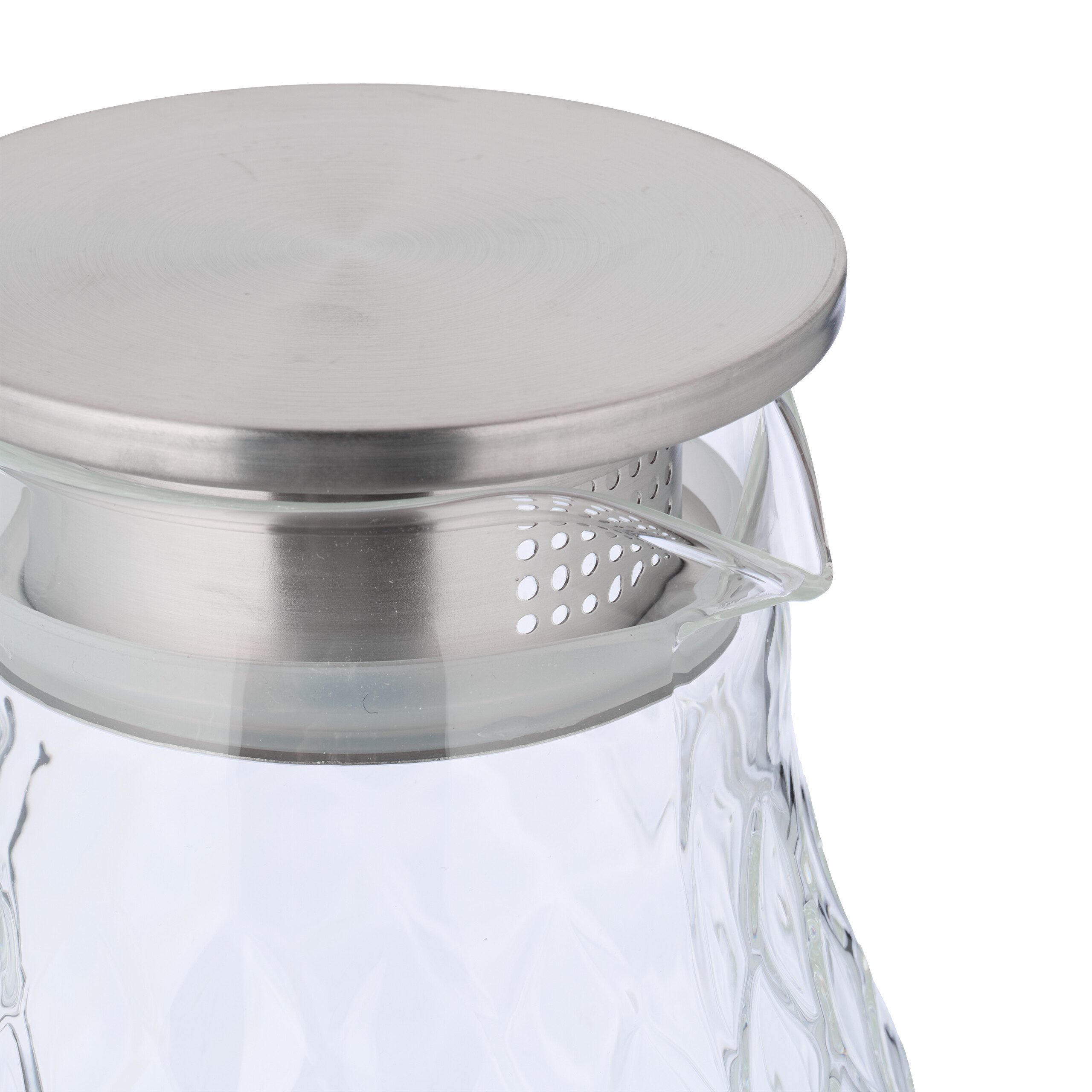 relaxdays Karaffe Glaskaraffe mit Deckel 2 Liter, (1-tlg)