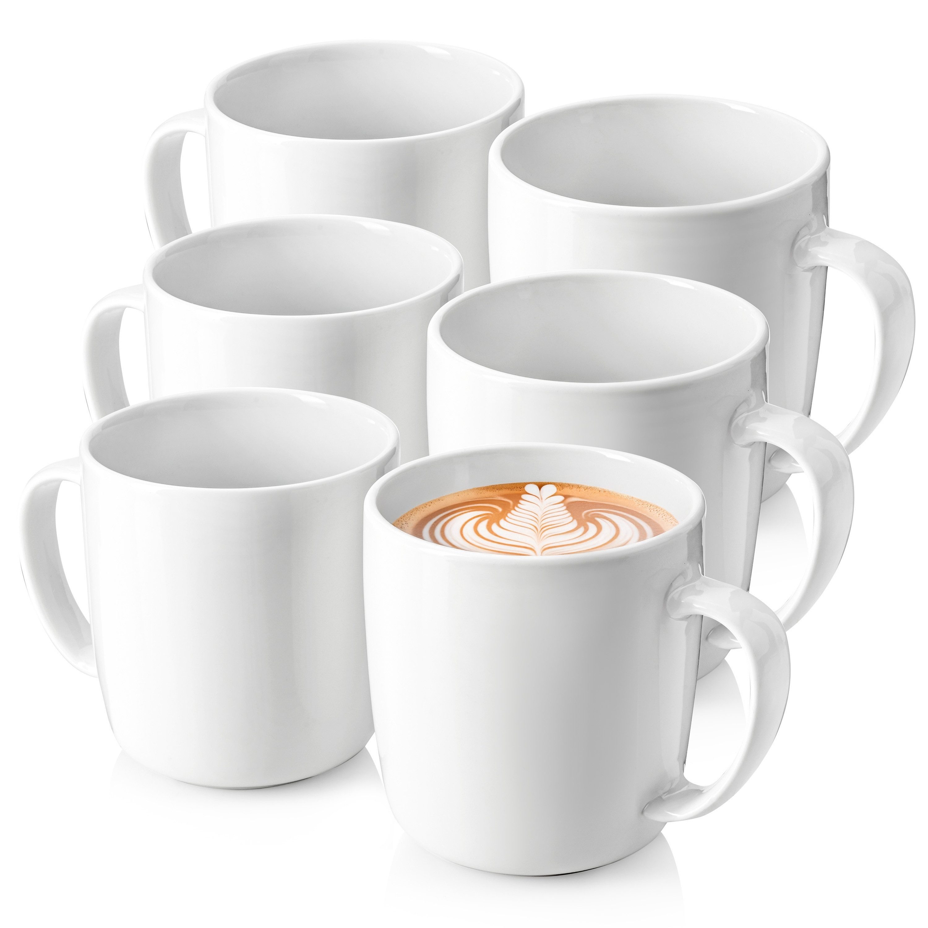 SÄNGER Becher Set Marlo, 6-tlg., Porzellan, Weiß, 6 tlg. Kaffeebecher Set, Porzellan, PREMIUM COLLECTION