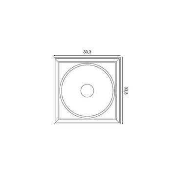 Orac Decor 3D Wandpaneel W122, BxL: 33.3x33.3 cm, 0.11 qm, (Dekorpaneel, 1-tlg., AUTOIRE Stuck-Wandpaneel Zierelement Dekorelement) weiß vorgrundiert