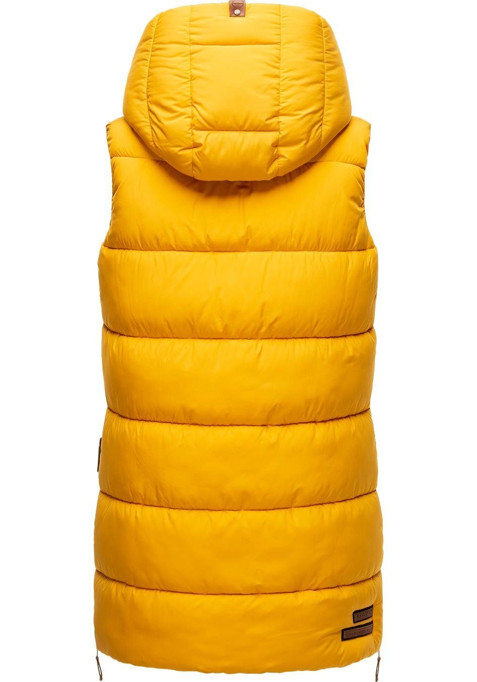 Navahoo Steppweste Madilynaa stylische ärmellose Damen Weste mit Kapuze