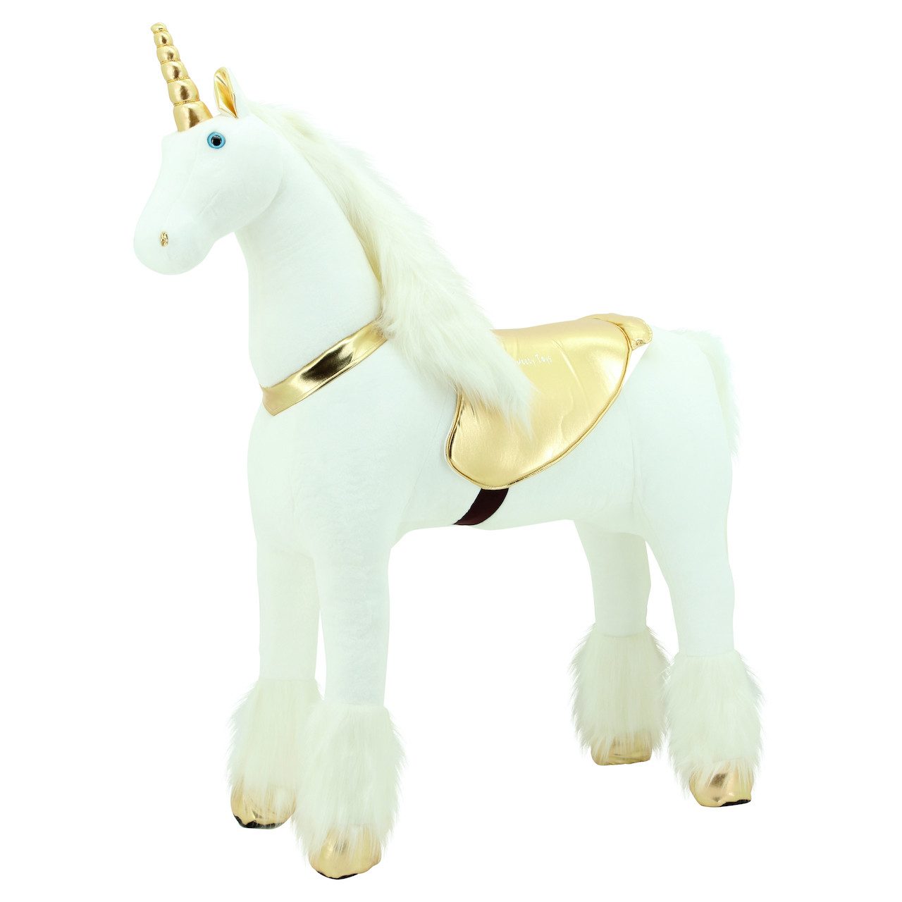 Sweety-Toys Stehpferd Sweety Toys 11308 Stehpferd Einhorn Pferd 125cm robuster Stahlunterbau