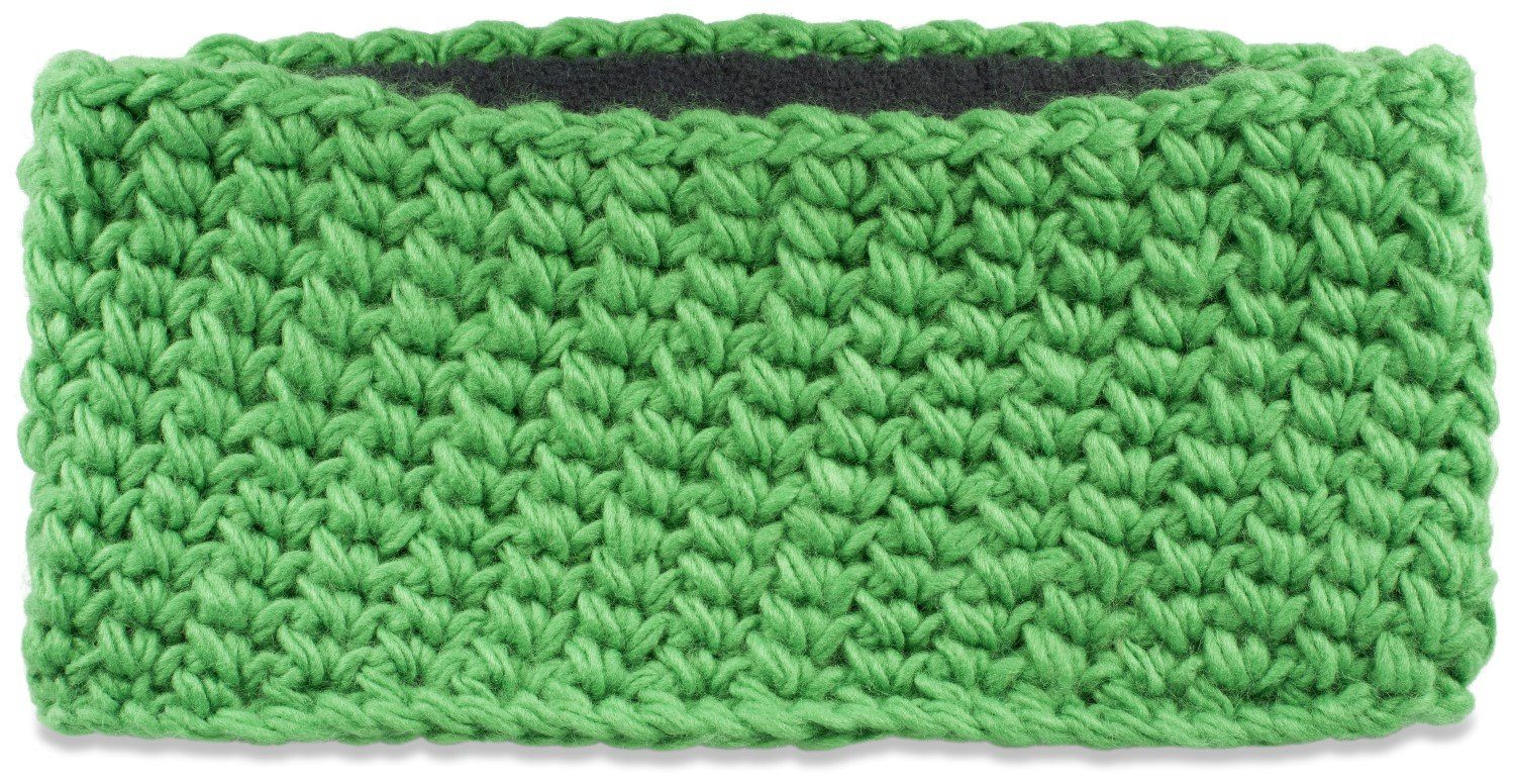 styleBREAKER Stirnband (1-St) Breites Grob Gehäkeltes Stirnband Einfarbig Limettengrün