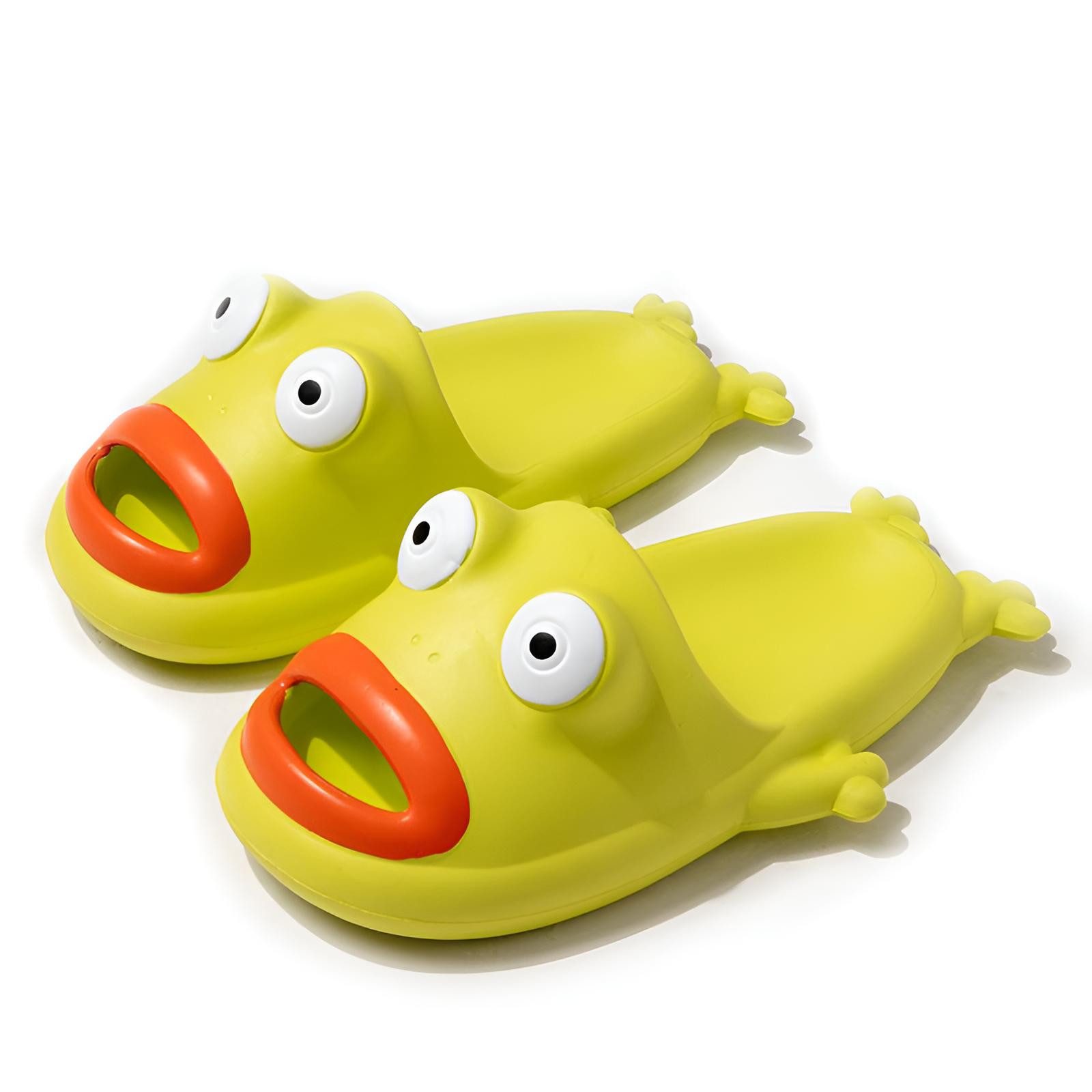 Corimori Frosch Пляжная обувь, Тапочки Damen und Herren Badeschuh (Packung, Geschenk) rutschfeste Hausschuhe mit ultraweicher Eva-Sohle, EU Размер 38-39