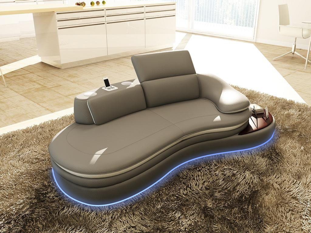 Couch, Europe mit Sofa 3-Sitzer Sofa USB-Anschlüße und Made JVmoebel in Ablageflächen Luxus