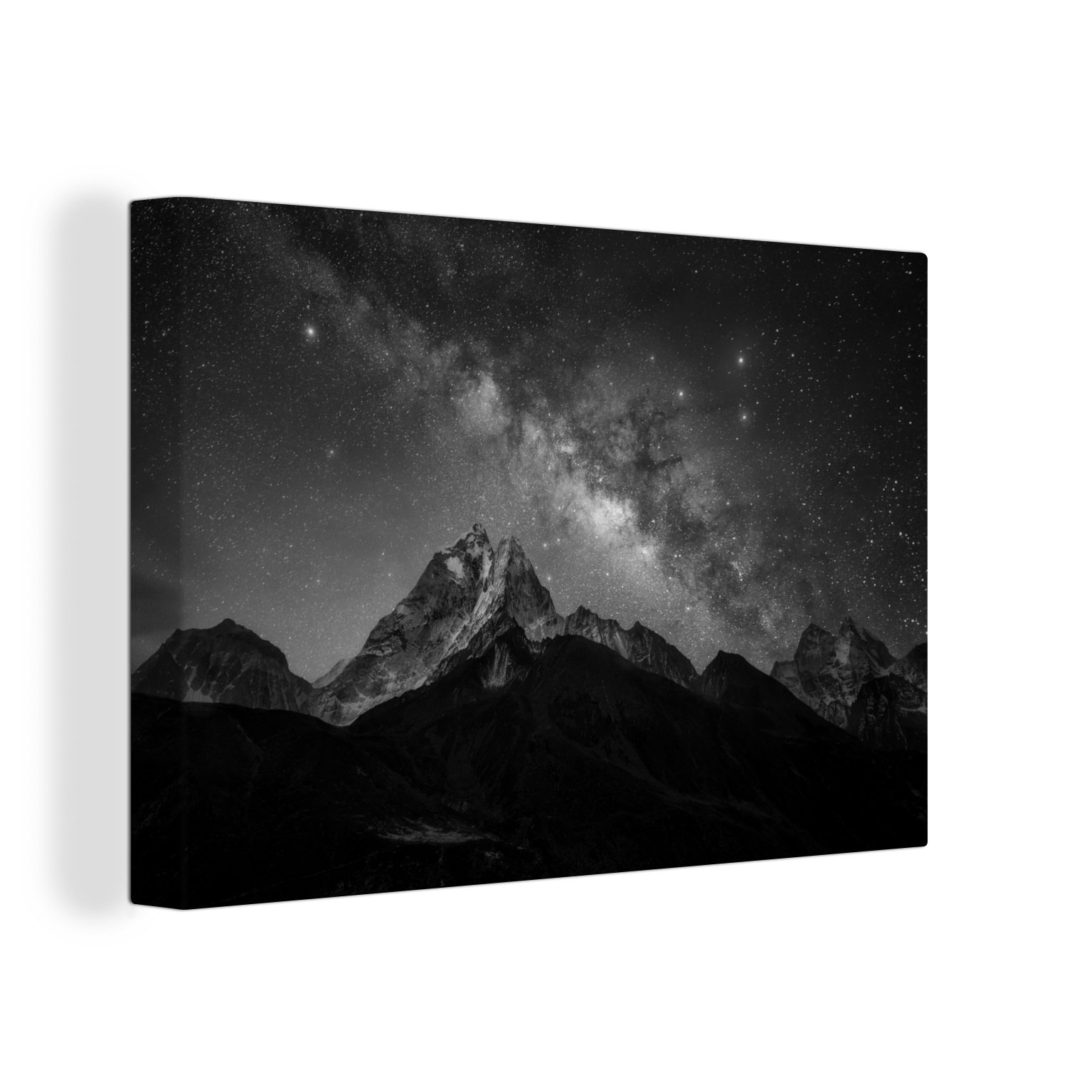 St), Leinwandbild Nacht Wandbild schwarz Milchstraße OneMillionCanvasses® - cm und 30x20 Aufhängefertig, beeindruckende (1 weiß, Leinwandbilder, in Wanddeko, Eine der