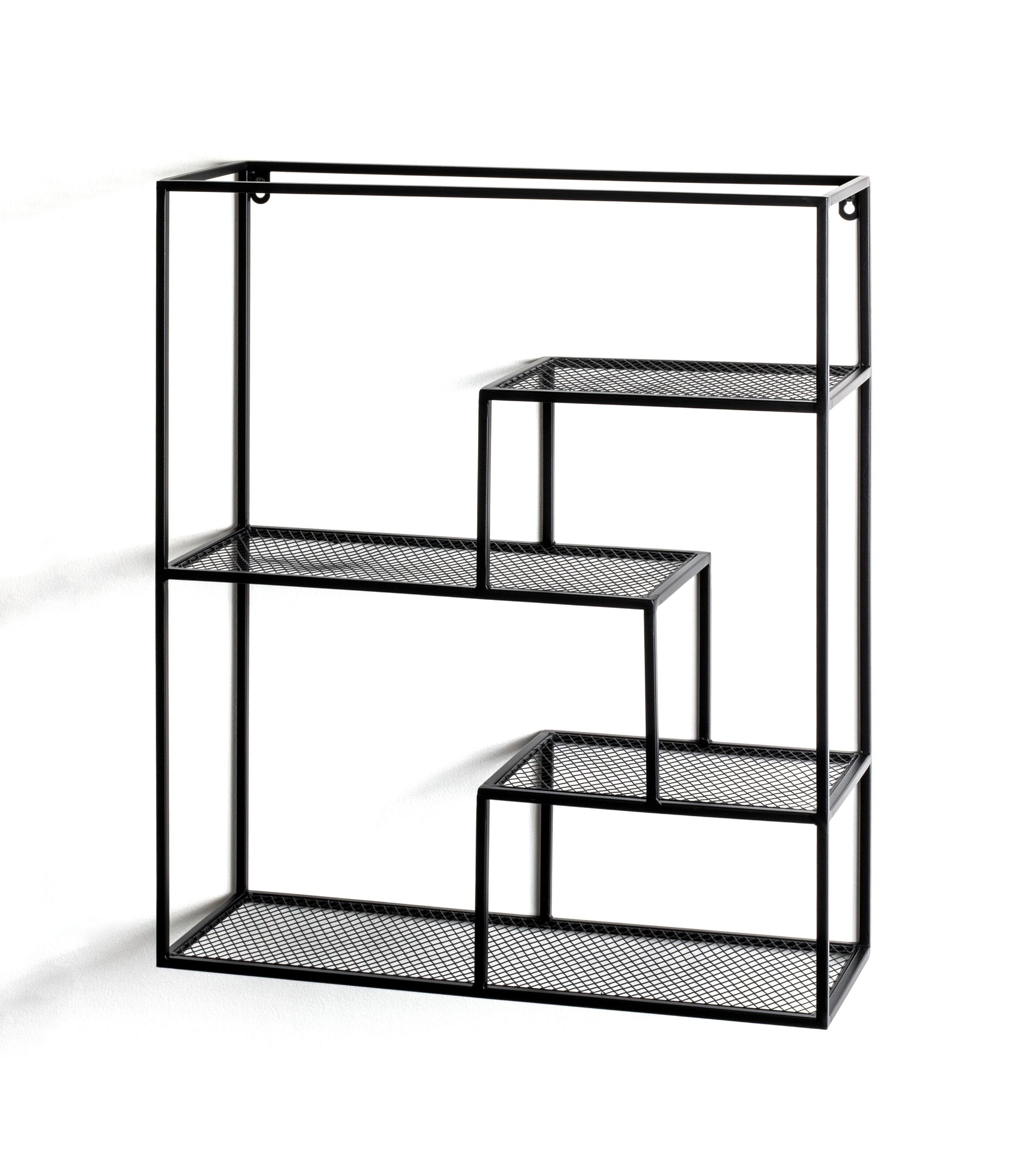 50x60x18 HAKU cm) (BHT Wandregal, Möbel cm 50x60x18 BHT Wandregal HAKU Wandregal schwarz