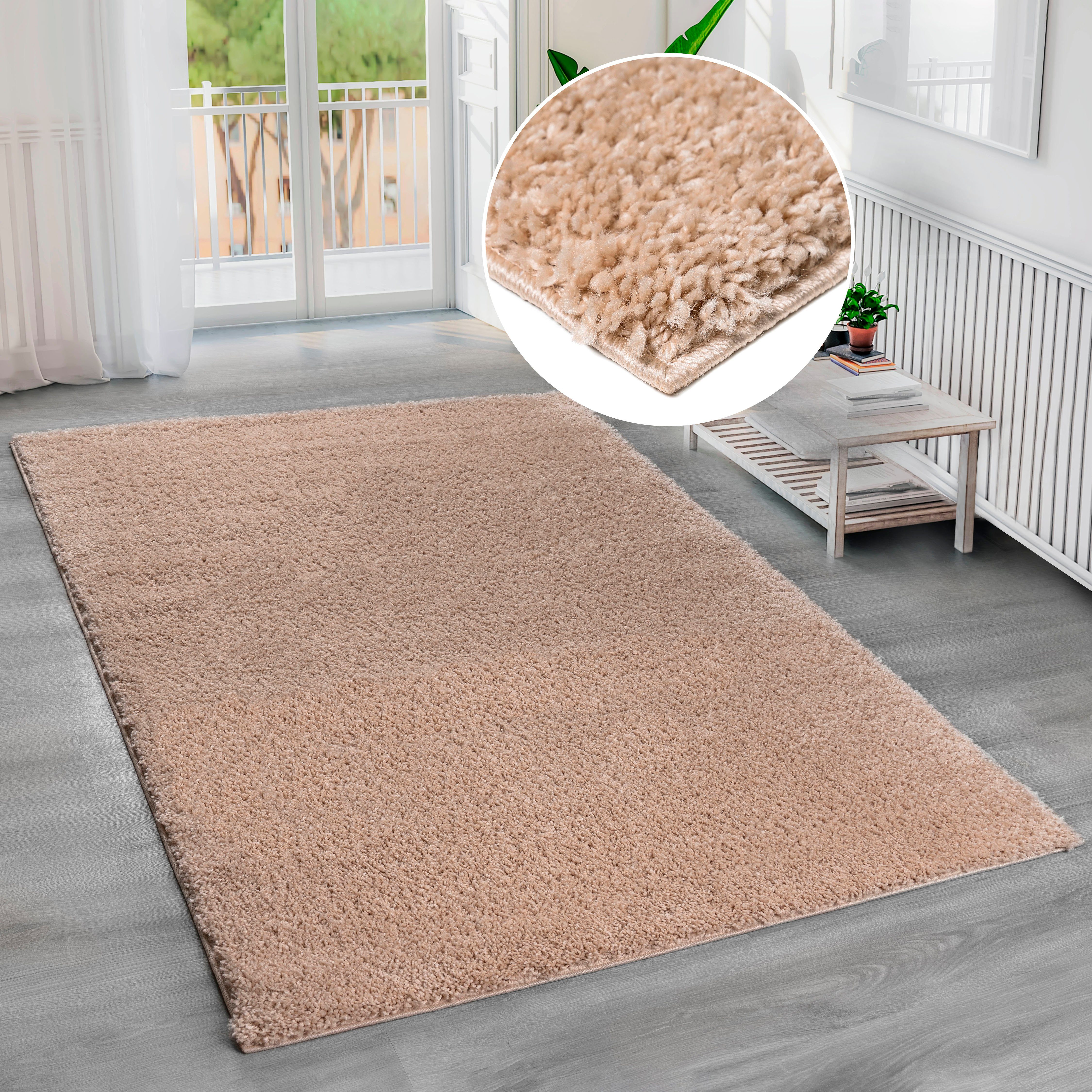 Bruno Banani Hochflor-Teppich Shaggy Soft, rechteckig, Höhe: 30 mm, gewebt, günstig online kaufen
