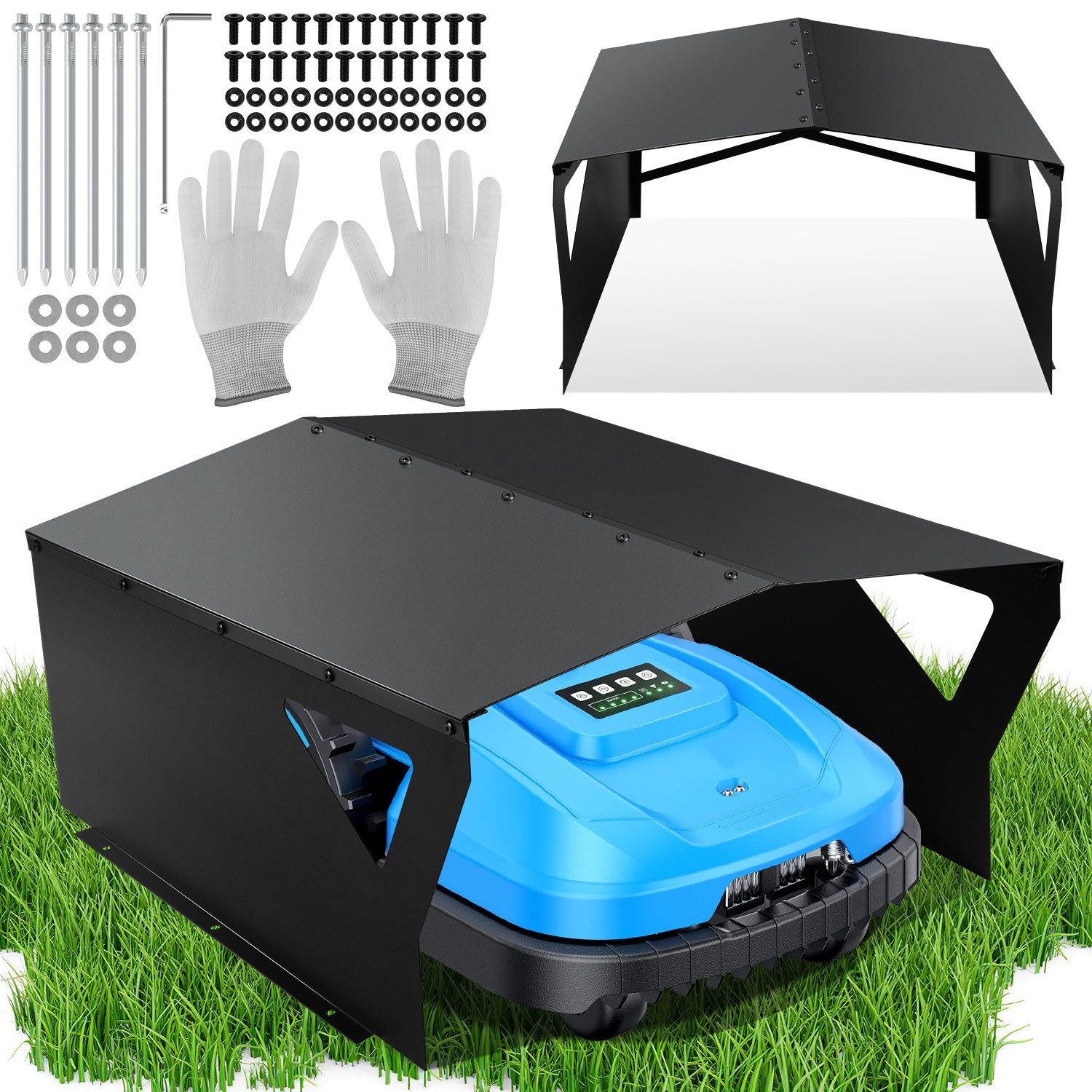 Clanmacy Mähroboter-Garage Rasenmäher Garage Cover 78*60*34CM günstig online kaufen
