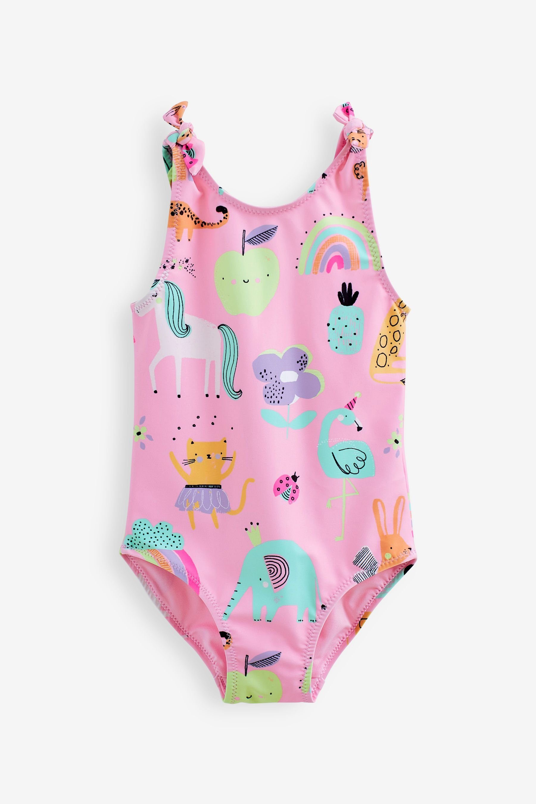 Next Badeanzug Badeanzug mit Schulterbindung Pink Unicorn (1-St)