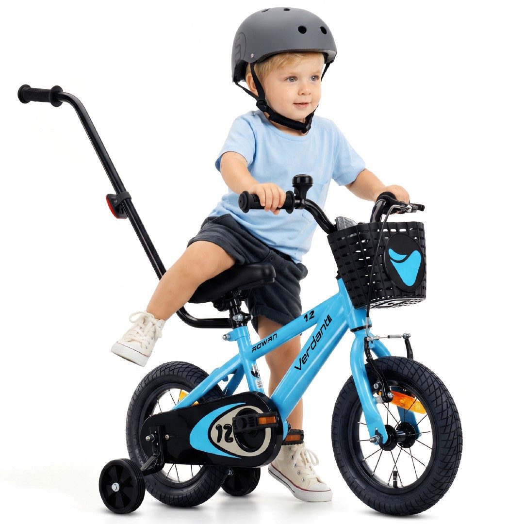 Sun Baby Kinderfahrrad SUN BABY Verdant Rowan 12 Zoll mit Schubstange - Blau