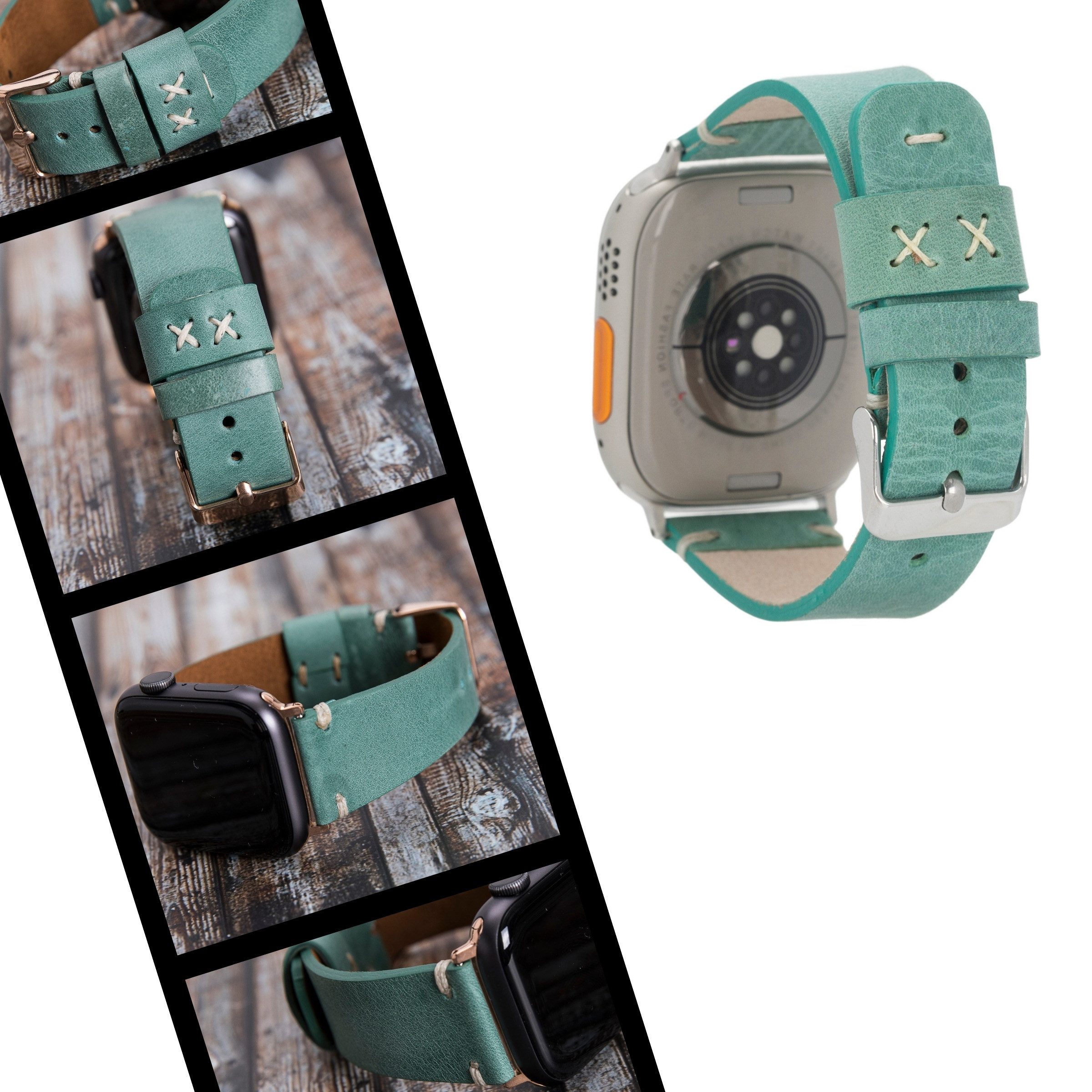 Smartwatch-Armband Apple Watch Band für Series 10 / Ultra/9/SE/8-1 Echtleder Armband