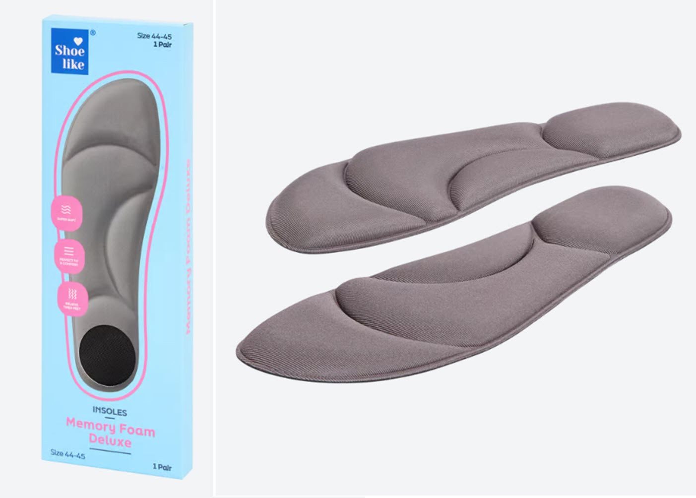 Spectrum Einlegesohlen Memory Foam Deluxe Größe 38-45 1 Paar Einlegesohlen