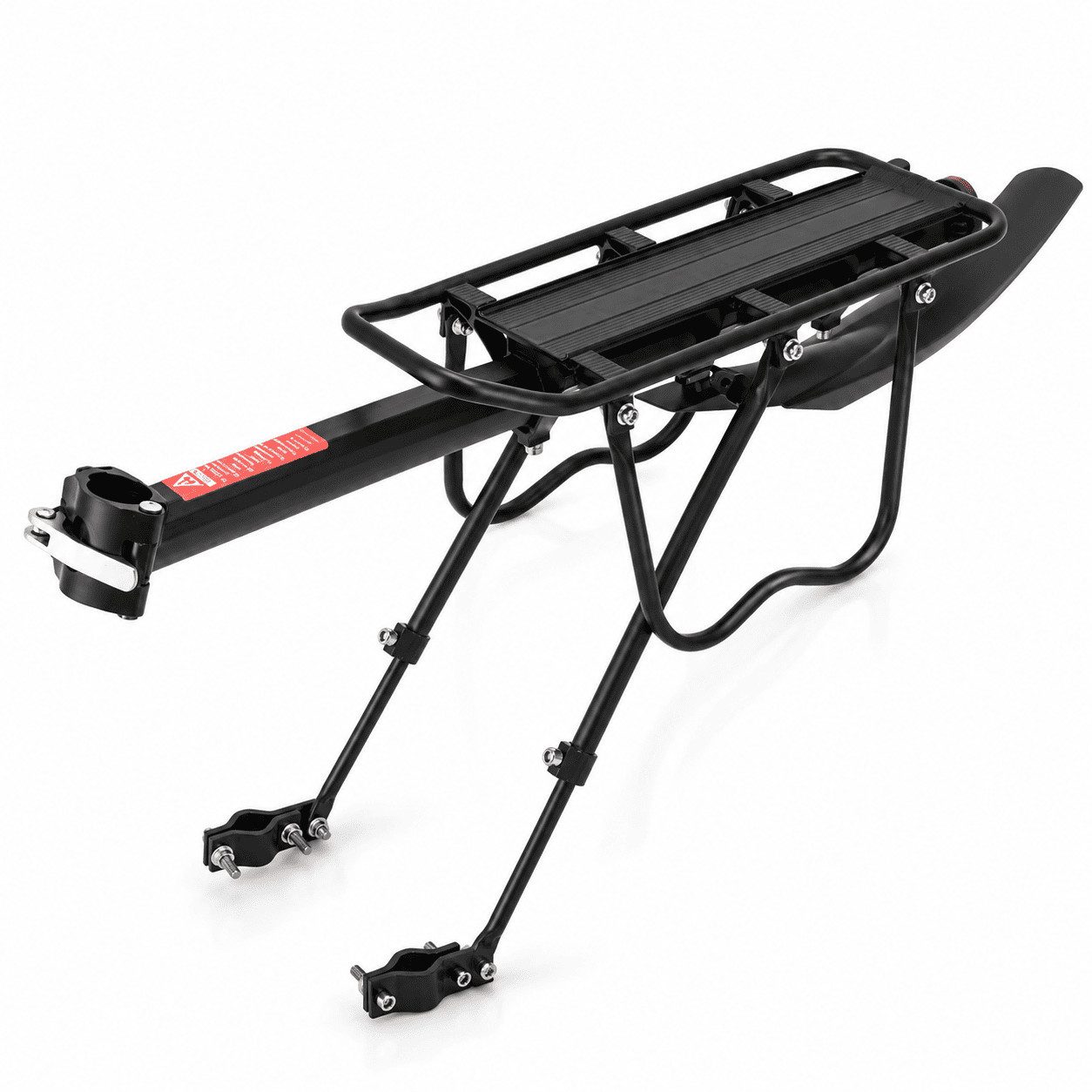 MidGard Fahrrad-Gepäckträger Träger für Sattelstütze aus Aluminium inkl Reflektor & Schutzblech