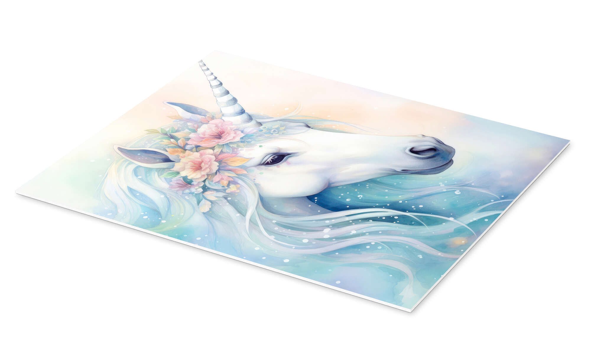 Posterlounge Wandbild Traumhaftes Einhorn, Dolphins DreamDesign, erhältlich als Poster, Leinwandbild, Wandsticker oder Acrylglasbild