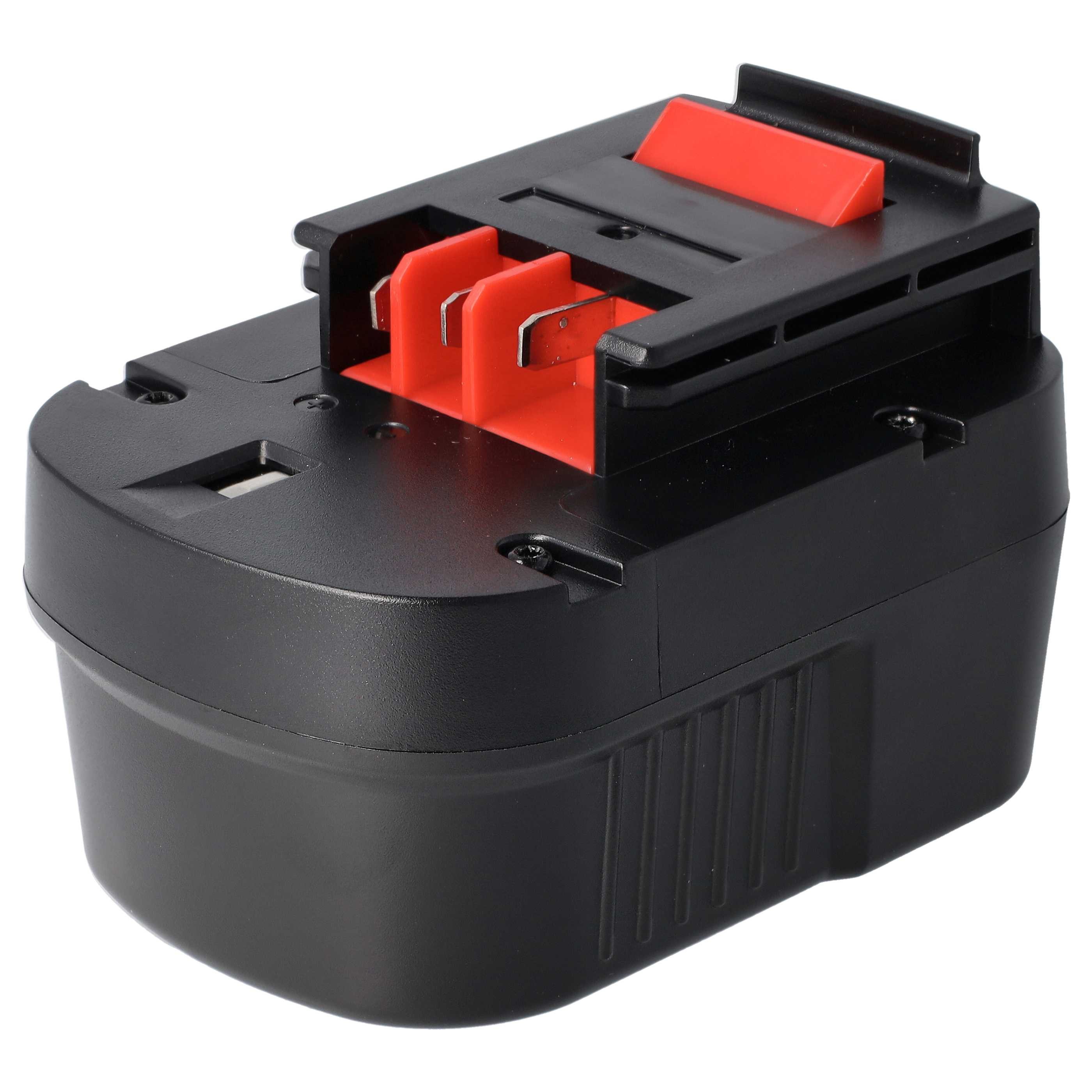 vhbw Akku Ersatz für Black & Decker A12, A12, A12-XJ, A12-XJ, A12EX, A1712, Akku Akku NiMH 1500 mAh (12 V), Leistungsfähiger Austausch-Akku für Werkzeug Powertools wie