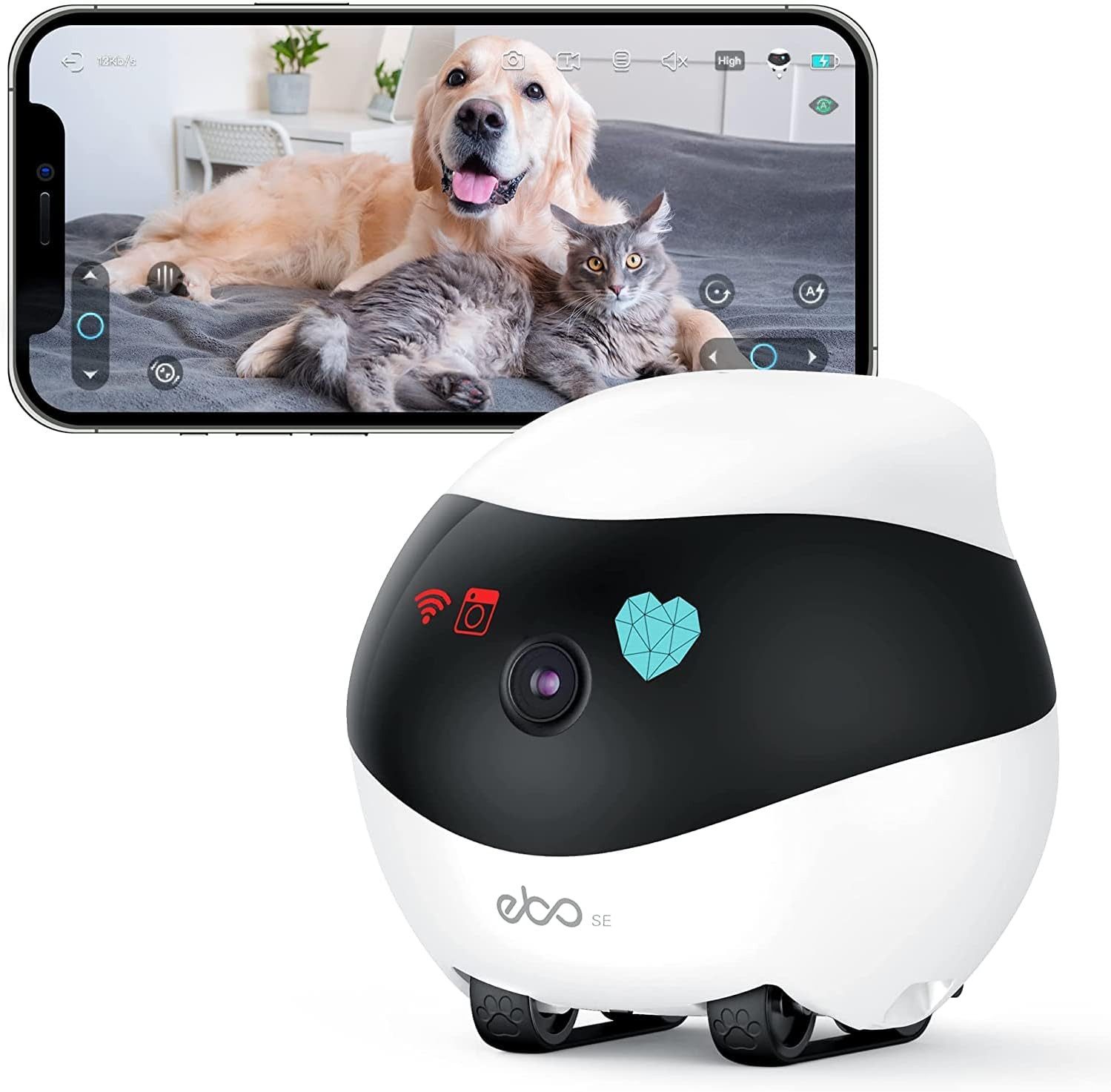 Überwachungskamera EBO SE Familien‑Überwachungsroboter kabellos 2‑Wege Audio & HD‑Kamera