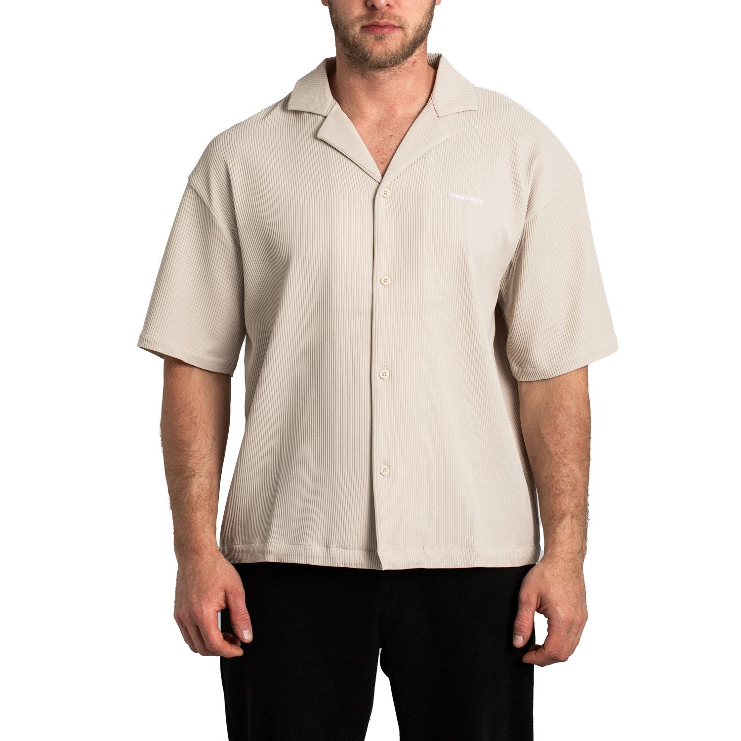 PEGADOR Kurzarmhemd Pegador Troy Plissee Summer Shirt