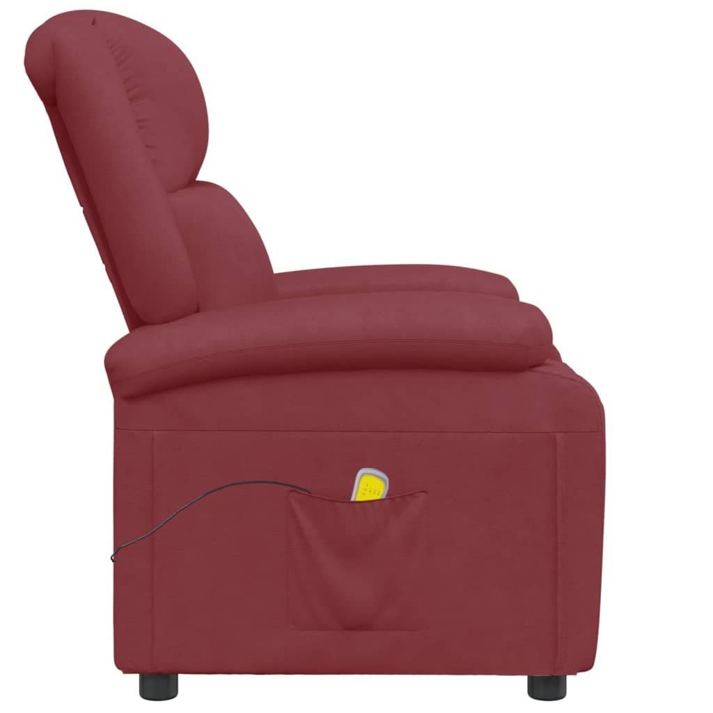 vidaXL (1-St) Massagesessel Weinrot Massagesessel Kunstleder