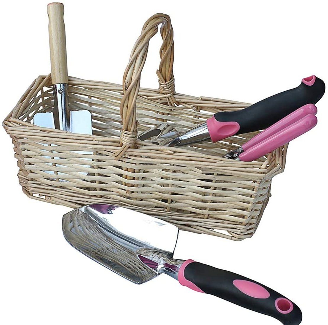 P & K Gartenpflege-Set 49 teiliges Gartenwerkzeugset mit Korb und Tasche