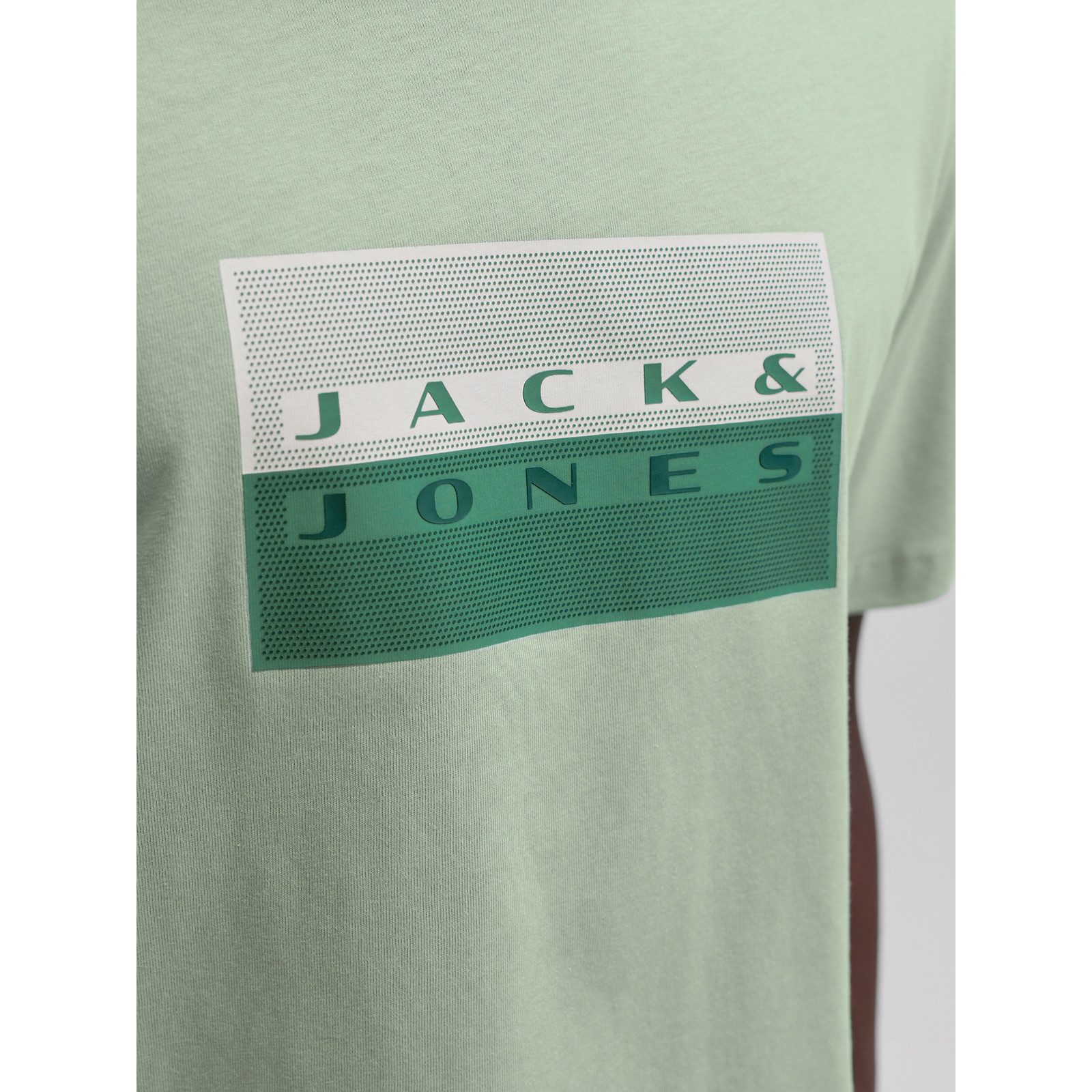 Jack & Jones Rundhalsshirt Jack&Jones Übergrößen T-Shirt graugrün JCOFUSION