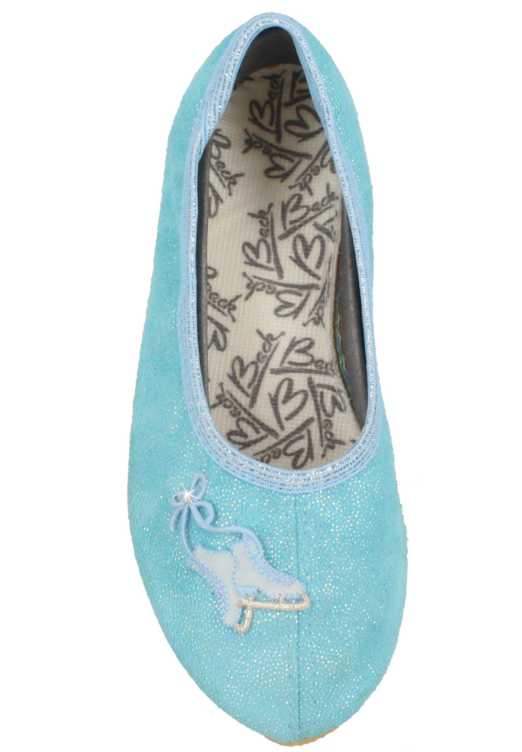 Beck Schläppchen Ice Dance Gymnastikschuh Schlittschuh-Patch & Glitzer