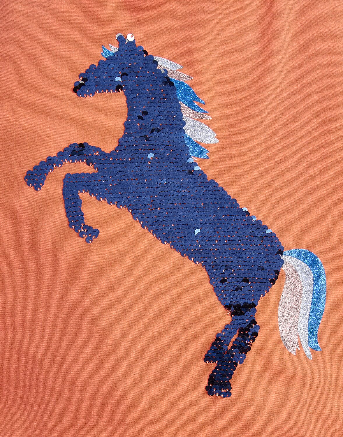 Tom Joule T-Shirt Tom Joule T-Shirt rosa mit Einhorn aus Wendepailletten