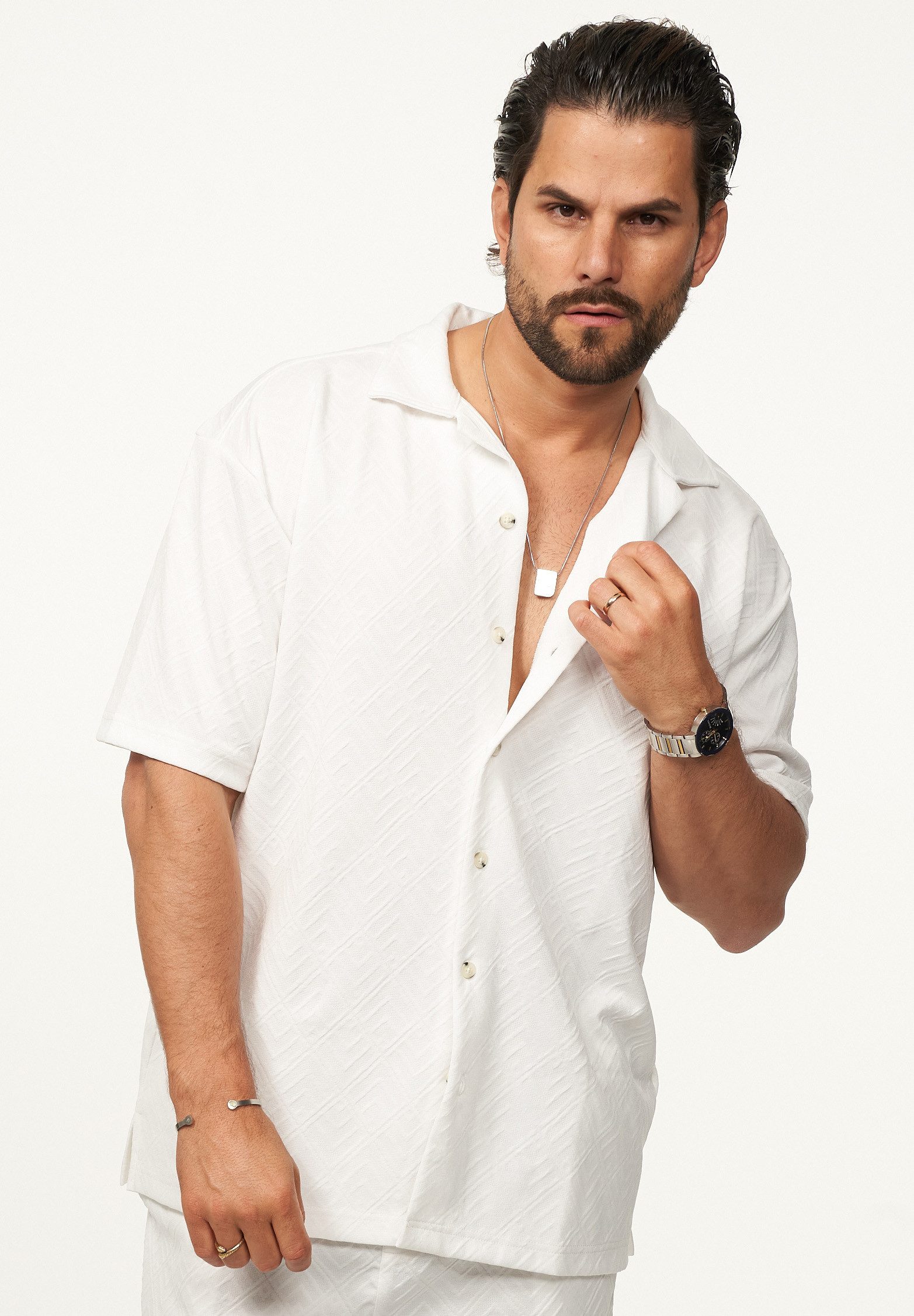 CARISMA Kurzarmhemd im Summer-Look mit Strukturmuster Regular-Fit Herren Ku günstig online kaufen