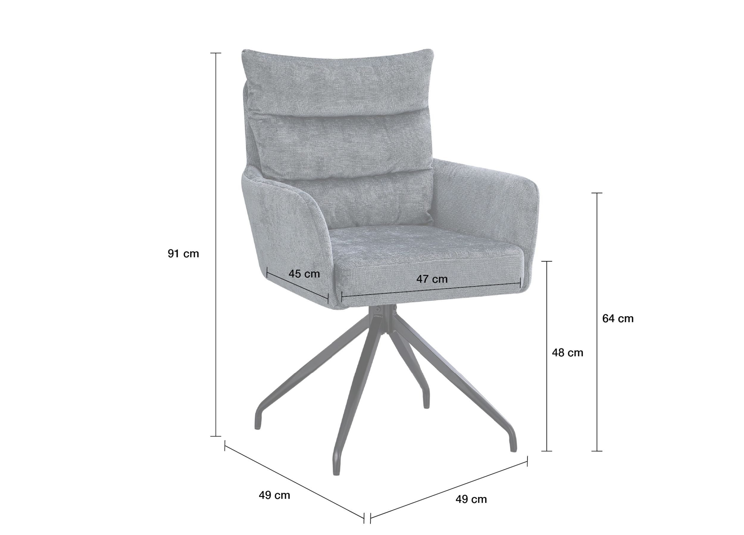 LC Home Esszimmerstuhl LC Home Esszimmerstuhl »Houston« Webstoff Drehstuhl günstig online kaufen