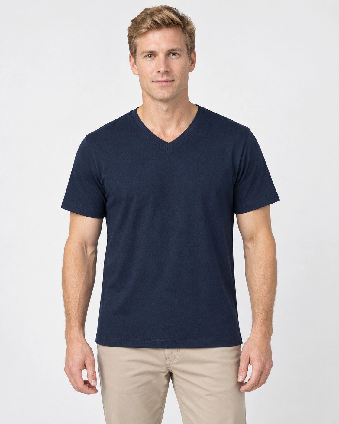 Sitztgut T-Shirt Herren V-Ausschnitt 155 g/m² (1-tlg) 155 g/m², Medium Fit