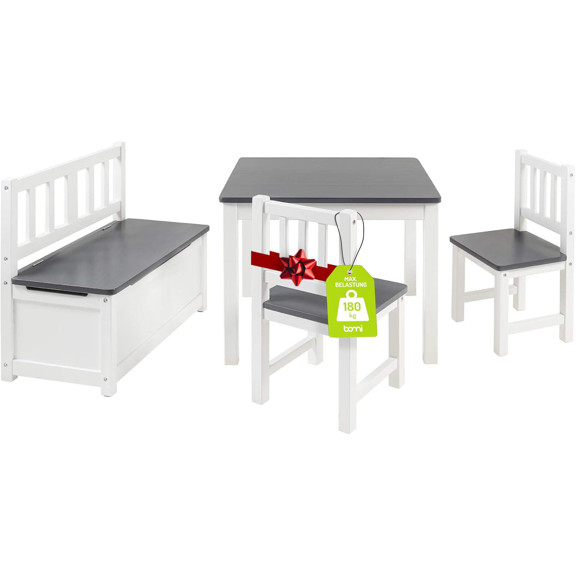 BOMI Kindersitzgruppe Holzsitzgruppe Anna, (4-tlg), Kindertischgruppe aus H günstig online kaufen