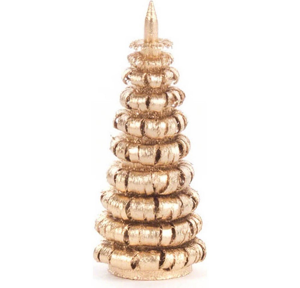 Dregeno Erzgebirge Dekofigur Ringelbäumchen ohne Stamm vergoldet (4cm) von Dregeno Seiffen