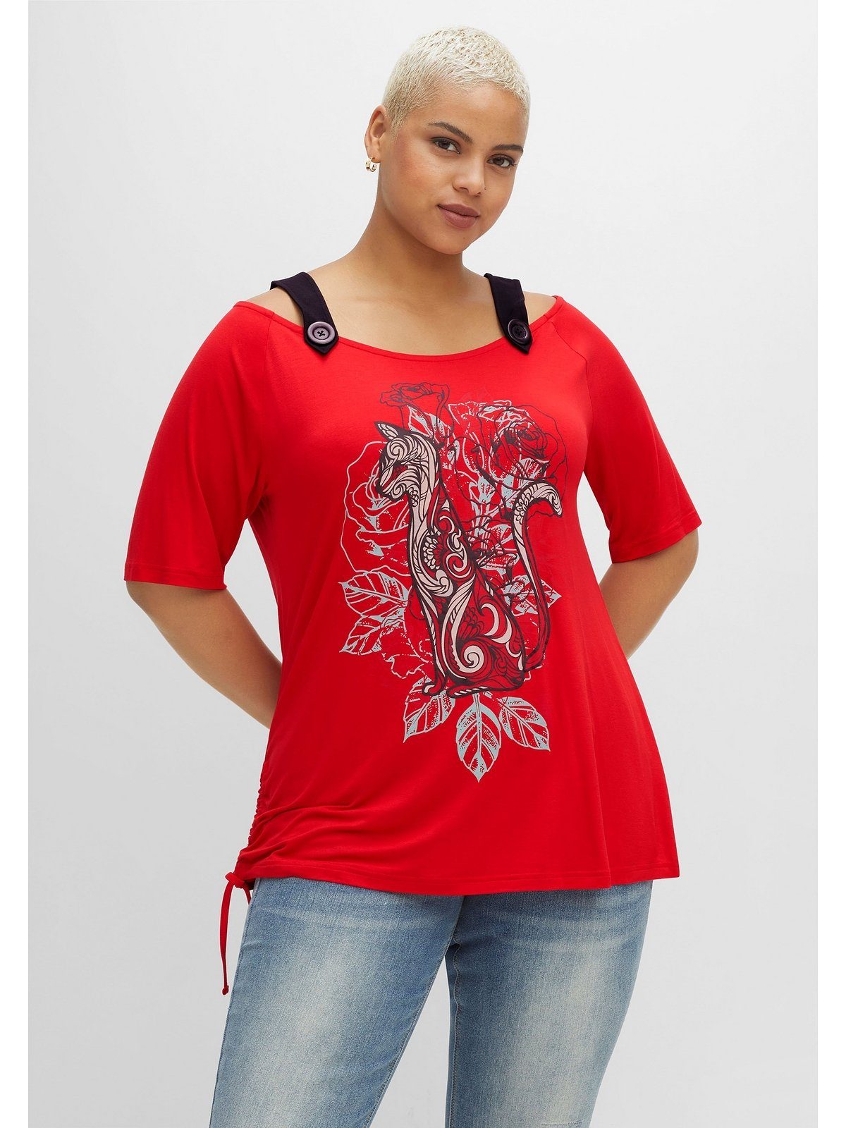 sheego by Joe Browns T-Shirt Große Größen mit Trägern und Frontdruck | T-Shirts
