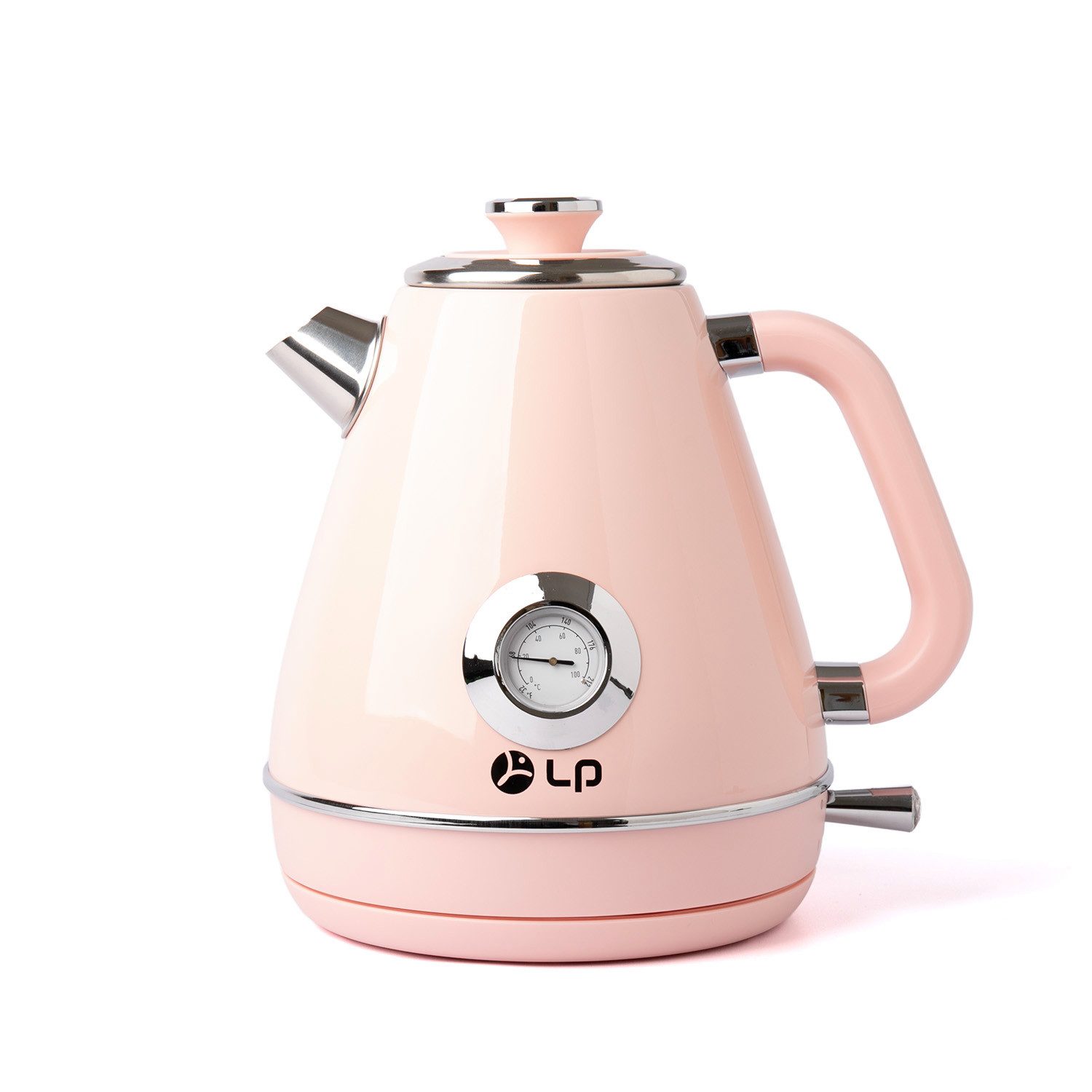 KUPU Елктрочайники Retro-Wasserkocher 1,7 L mit Thermometer, 2200 W, Edelstahl – stilvoll & sicher