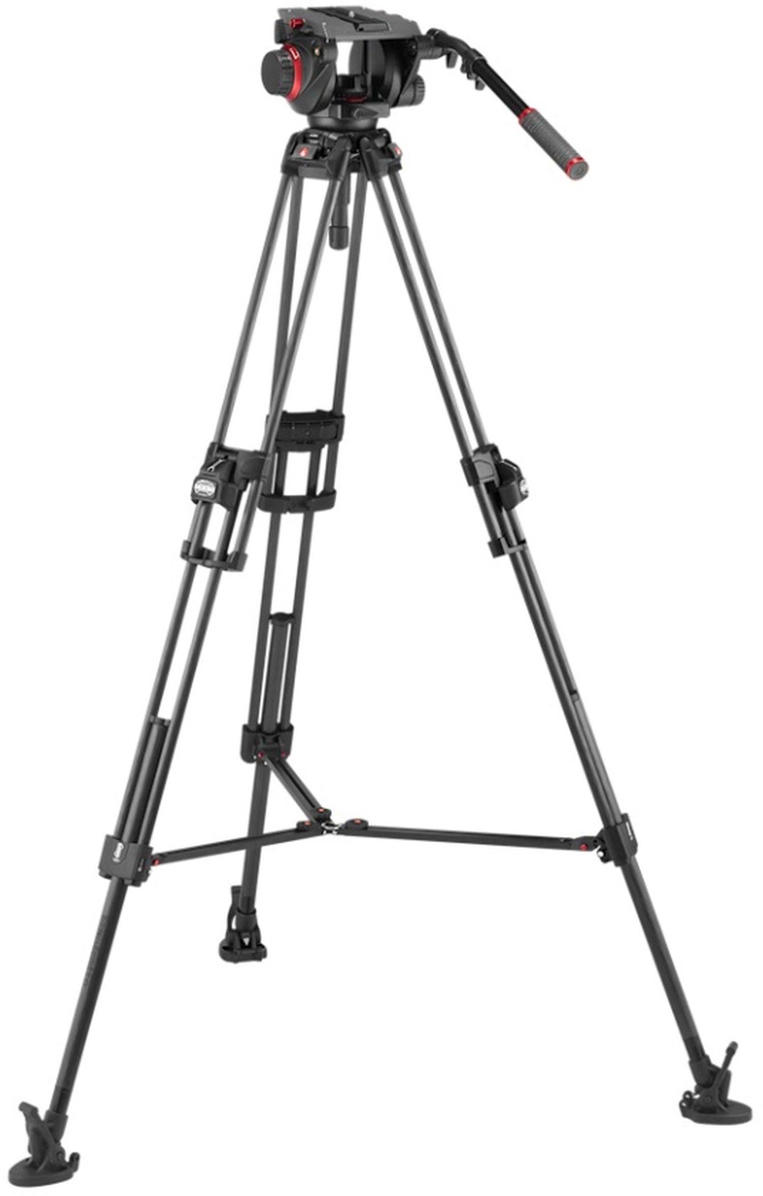Videokopf 509 mit Stativ 645 Fast Twin Carbon Stativhalterung