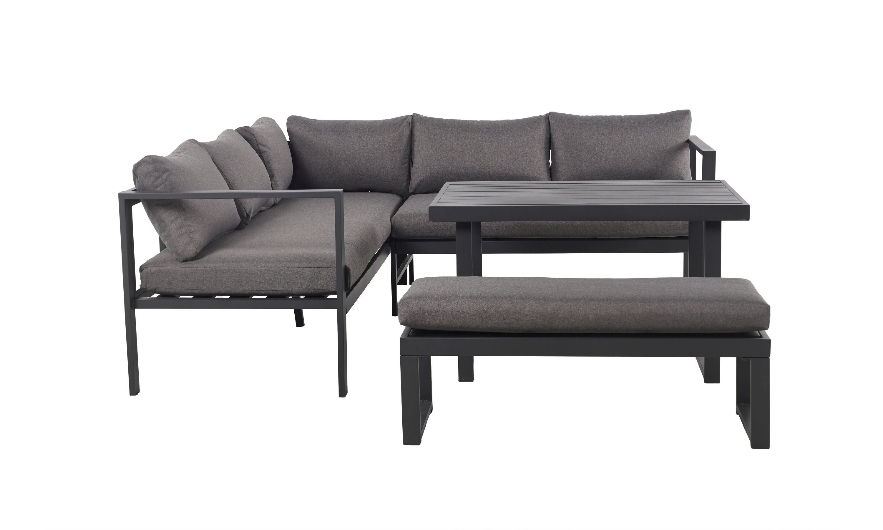 casa NOVA Gartenlounge-Set casa NOVA Lounge-Set GAMBARA BHT 190x65x127 cm grau Gartenset
