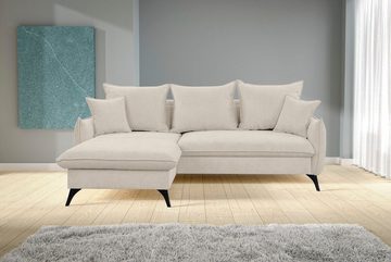 WERK2 Ecksofa Modica L-Form, Minimalistisches Ecksofa mit Schlaffunktion & Bettkasten