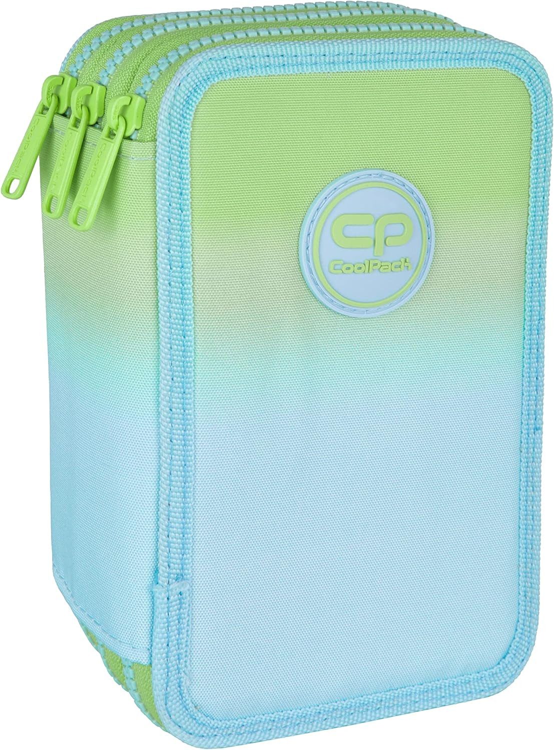 GOLDKIDS Пенали Federtasche 3-fache Federmappe Gradient Mojito, (46-teilig gefüllte Schüleretui Stifte, 1-tlg., und Pinsel inkl. Aufgabenheft Federbox Etui), Stiftetasche Schlamper-Etui Schul-Etui