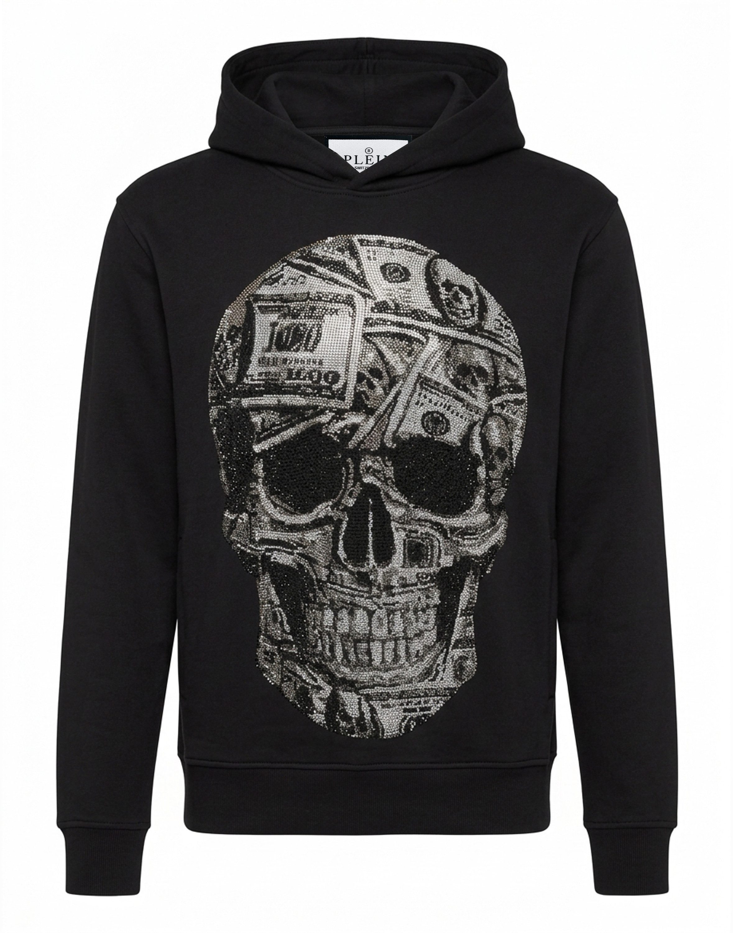 PHILIPP PLEIN Sweatshirt Skull Mit Schmucksteinen