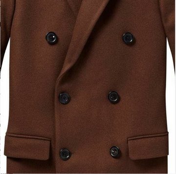 Scotch & Soda Wollmantel SCOTCH & SODA PREMIUM DOUBLE BREASTED CHESTNUT JACKET COAT MANTEL PARK