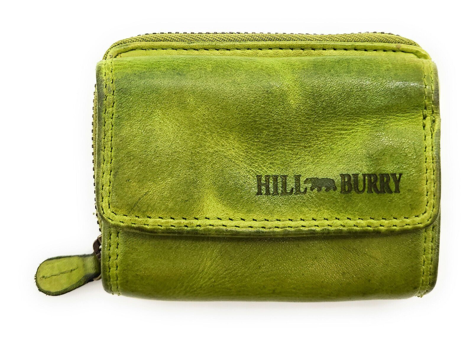 Hill Burry Mini Geldbörse kleines Waschleder Damen Portemonnaie mit RFID Sc günstig online kaufen