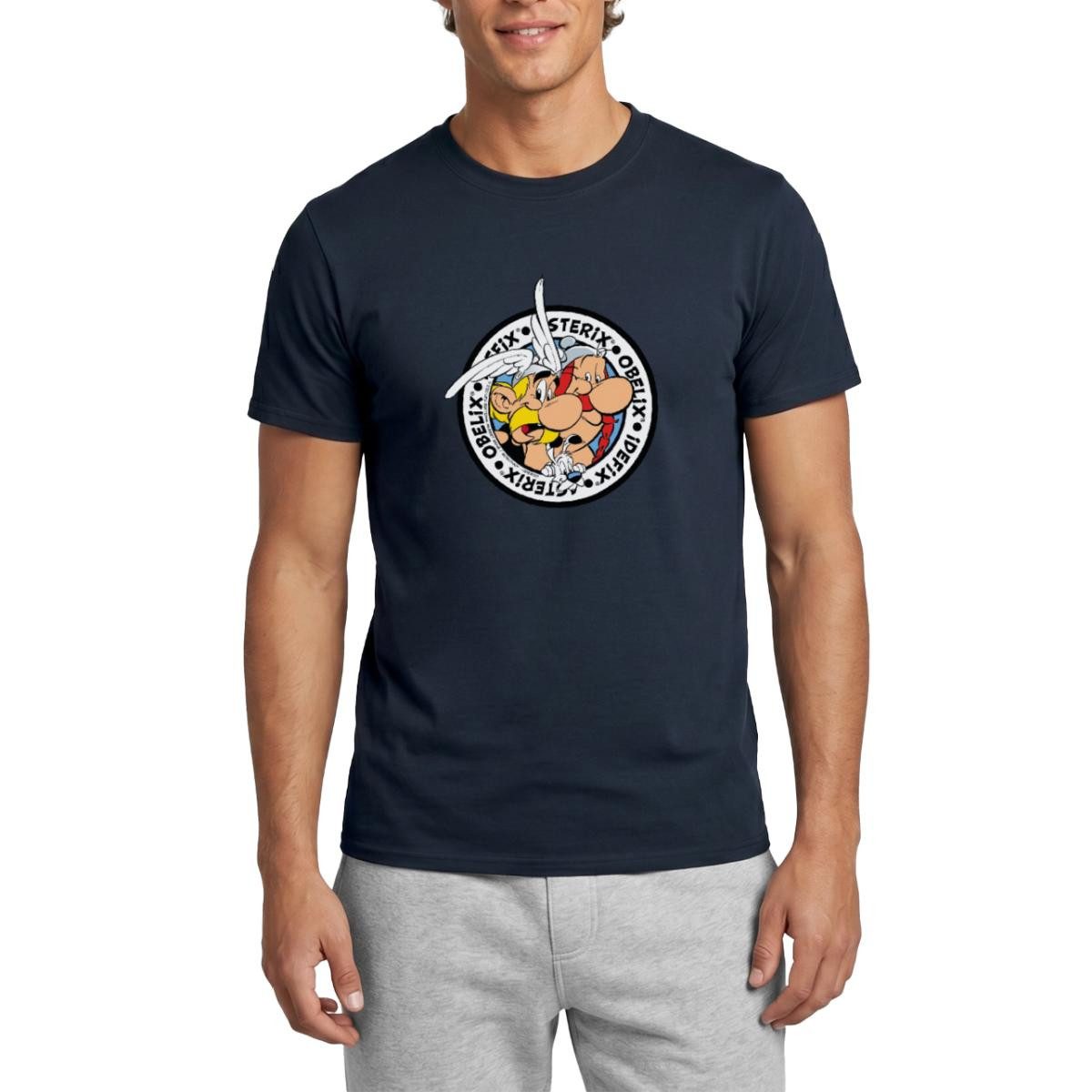 Spreadshirt T-Shirt Asterix & Obelix Mit Idefix Abenteuer Männer T-Shirt (1-tlg)