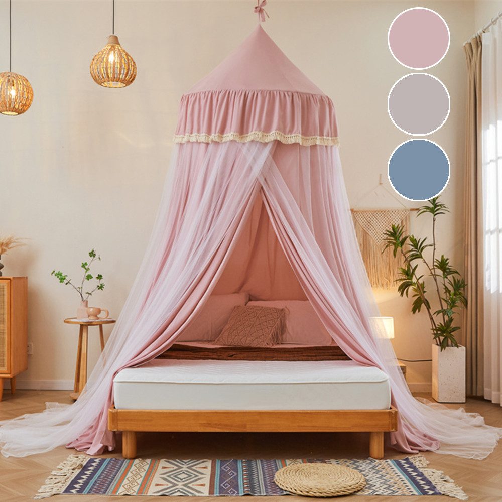 Sunicol Moskitonetz Doppelschicht Moskitonetz, Bett Baldachin, Lichtblockie günstig online kaufen