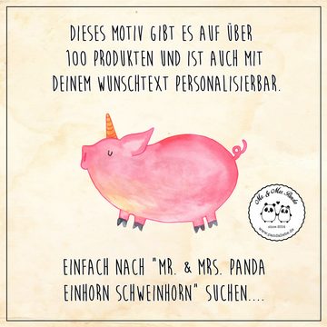 Mr. & Mrs. Panda Federmäppchen Einhorn Schwein - Rot Pastell - Geschenk, Kinder Federmappe, Einschul, (1-tlg), Must-have Accessoire