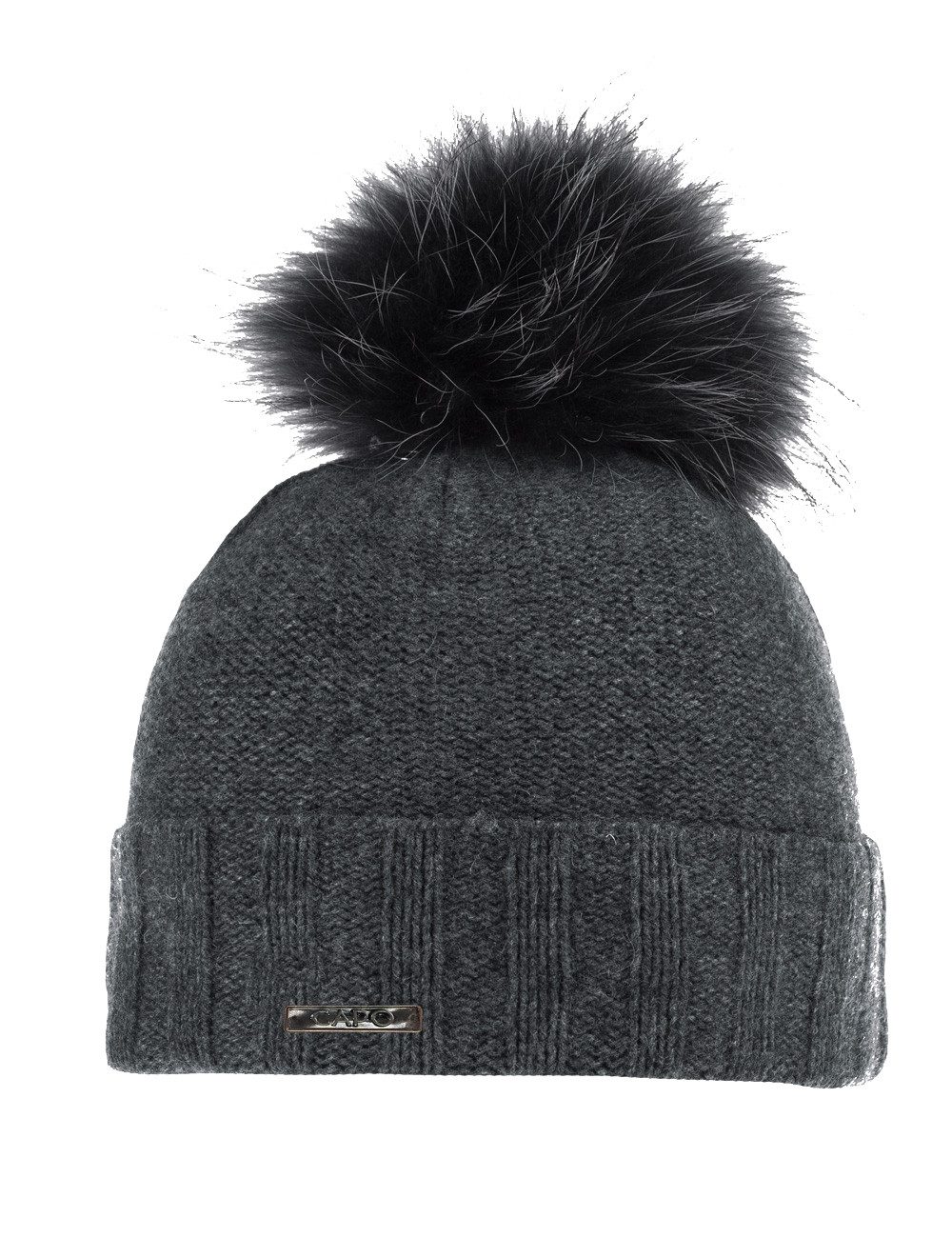 CAPO Strickmütze Strickmütze, Kaschmir Kunstfellpompon (1-St) günstig online kaufen