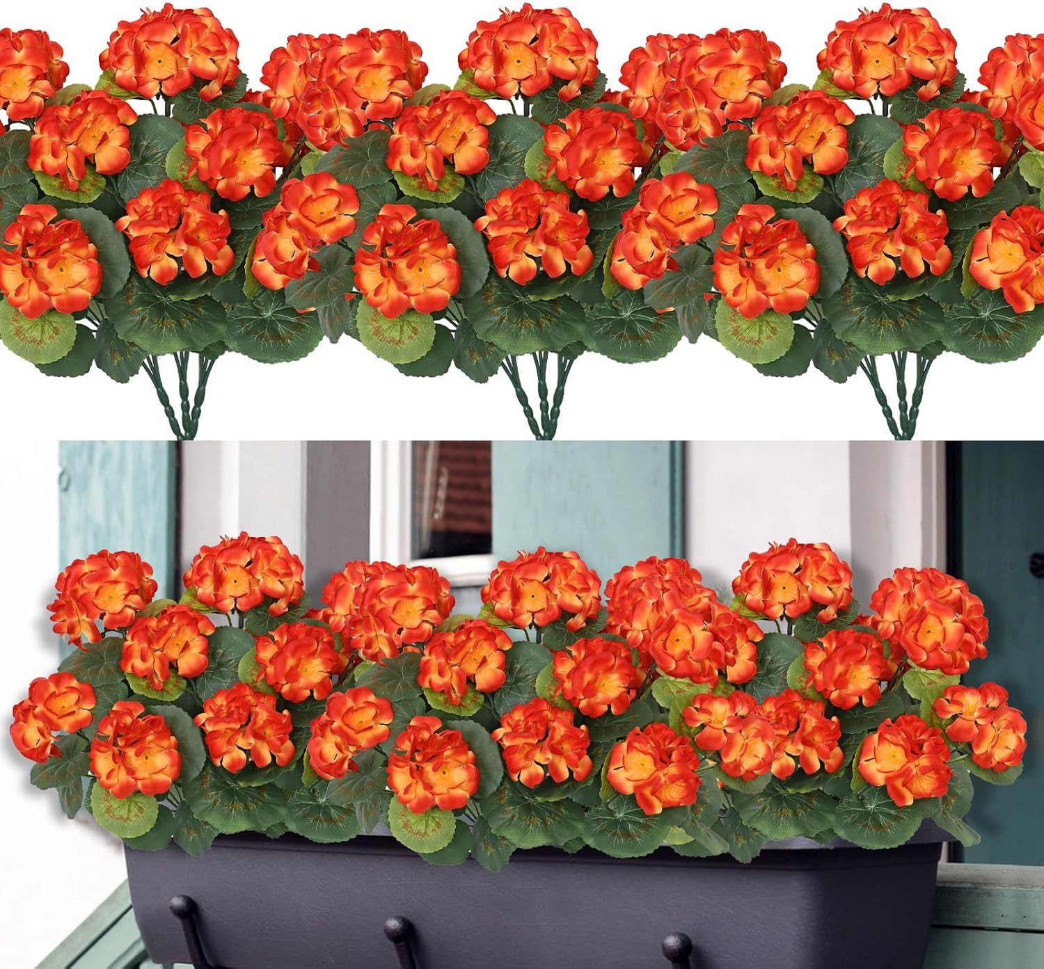 Kunstblumenstrauß 1/3/4 Bündel Künstliche Blumen Geranie Blumen Dekoration Faux, Agger