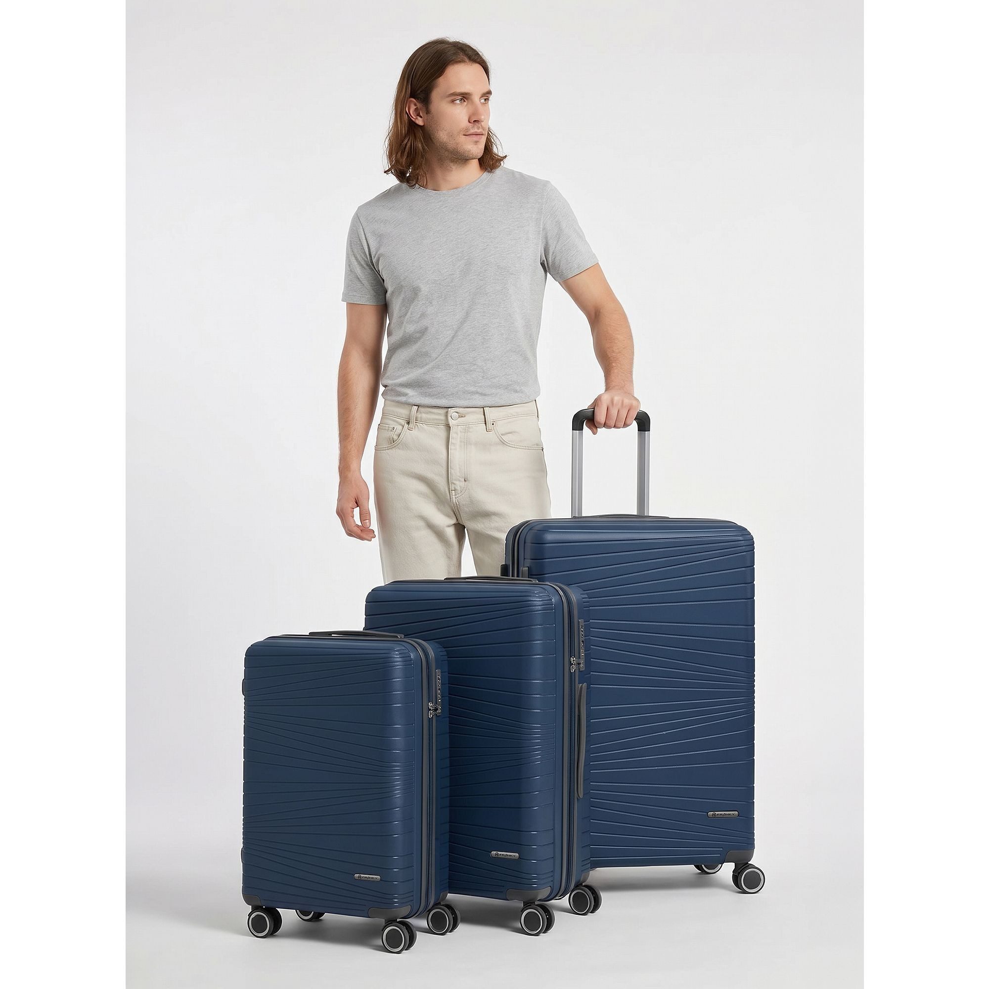 Franky Trolleyset Dallas 3.0, 4 Rollen, (3-teilig, 3 tlg), Polypropylen