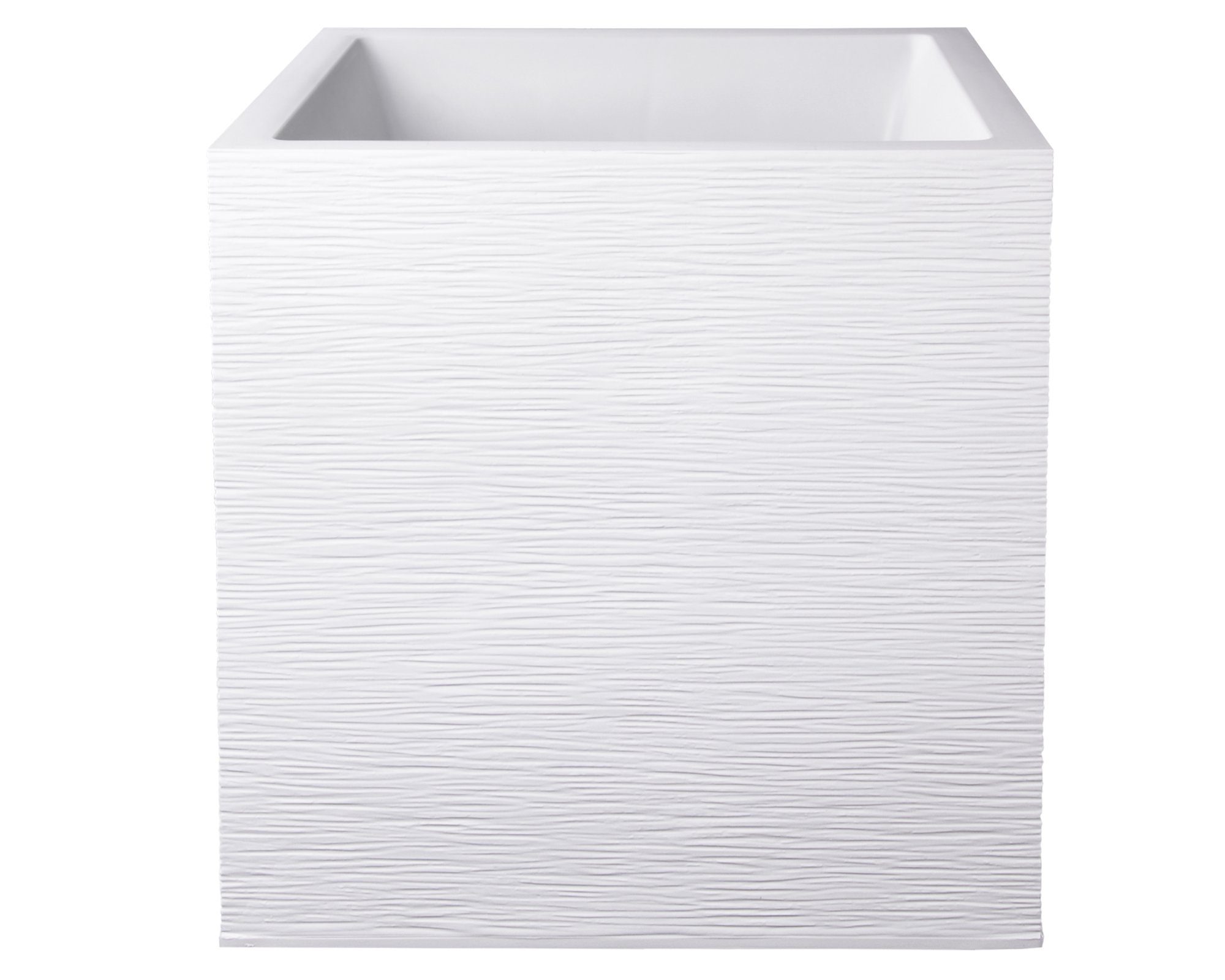 ONDIS24 Pflanzkübel Pflanzkübel Blumenkübel Graphit Optik Blumentopf, mit Wasserspeicher winterfest, 39 x 39 x 43 (H) cm