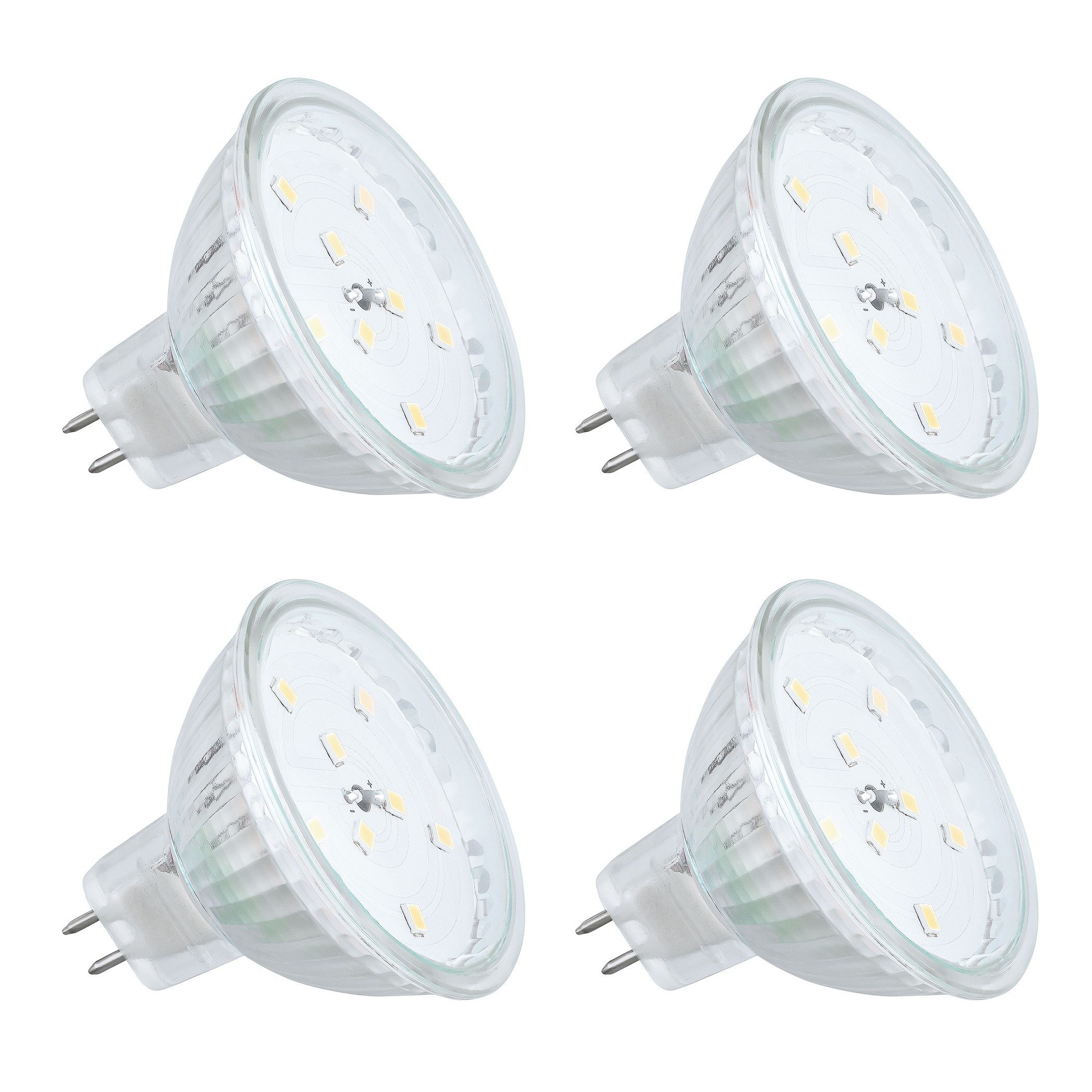 SEBSON LED-Leuchtmittel LED Lampe GU5.3 / MR16 warmweiß 3.5W 12V DC Луковицы - 4er Pack