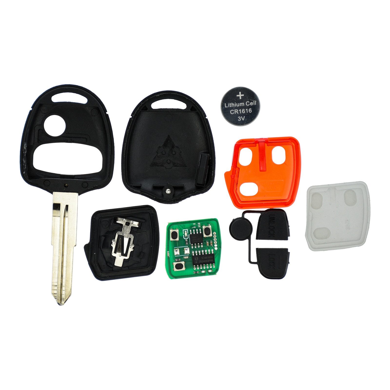 mt-key Schlüsseltasche Auto Funk Schlüssel 434MHZ Fernbedienung MIT11 (Set), für Mitsubishi Grandis (04-12); Lancer VIII CY (07-17); Outlander ...